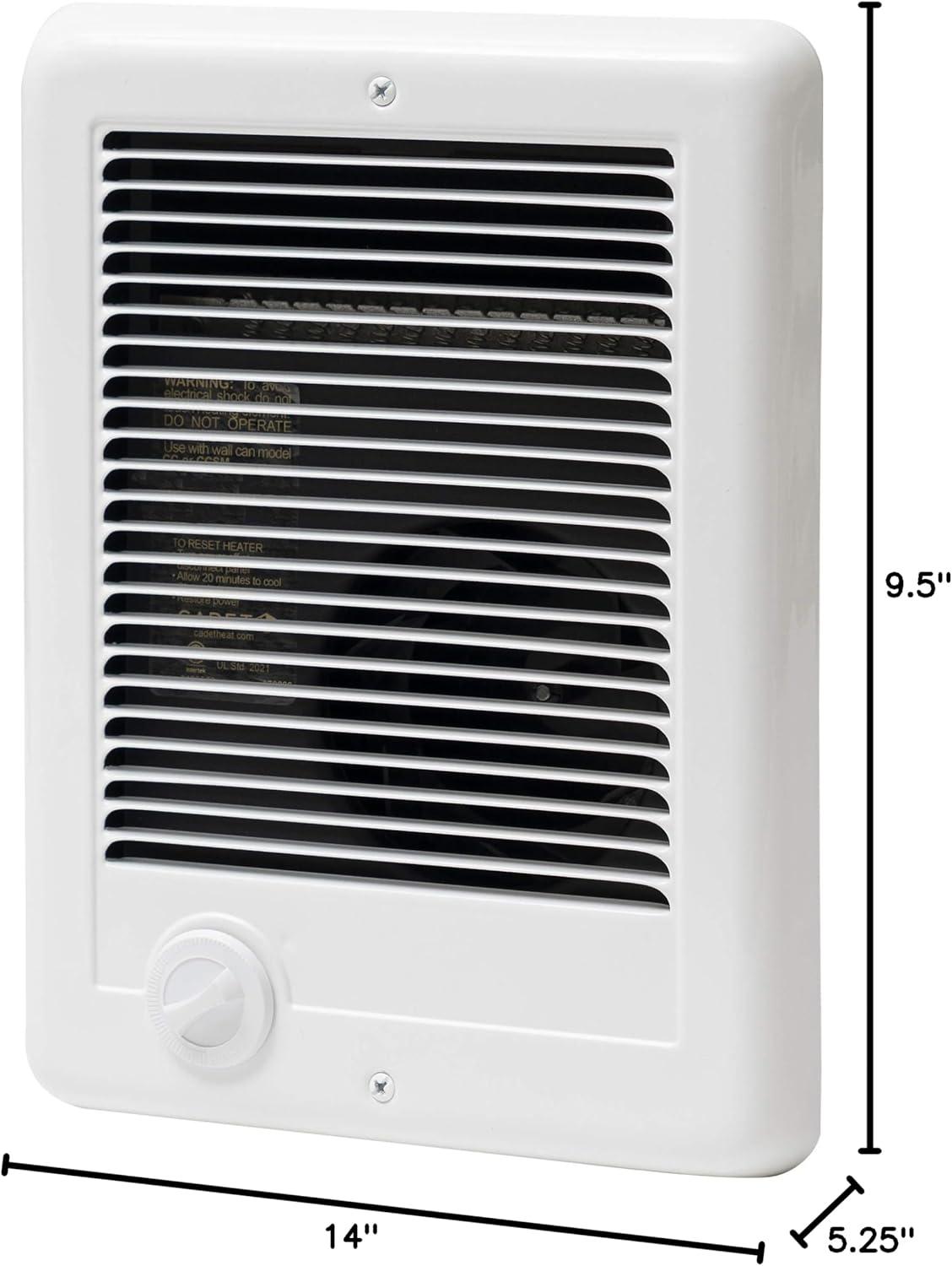 Cadet CSC101TW Wall Heater, 120V 1000W Com-Pak Plus - White