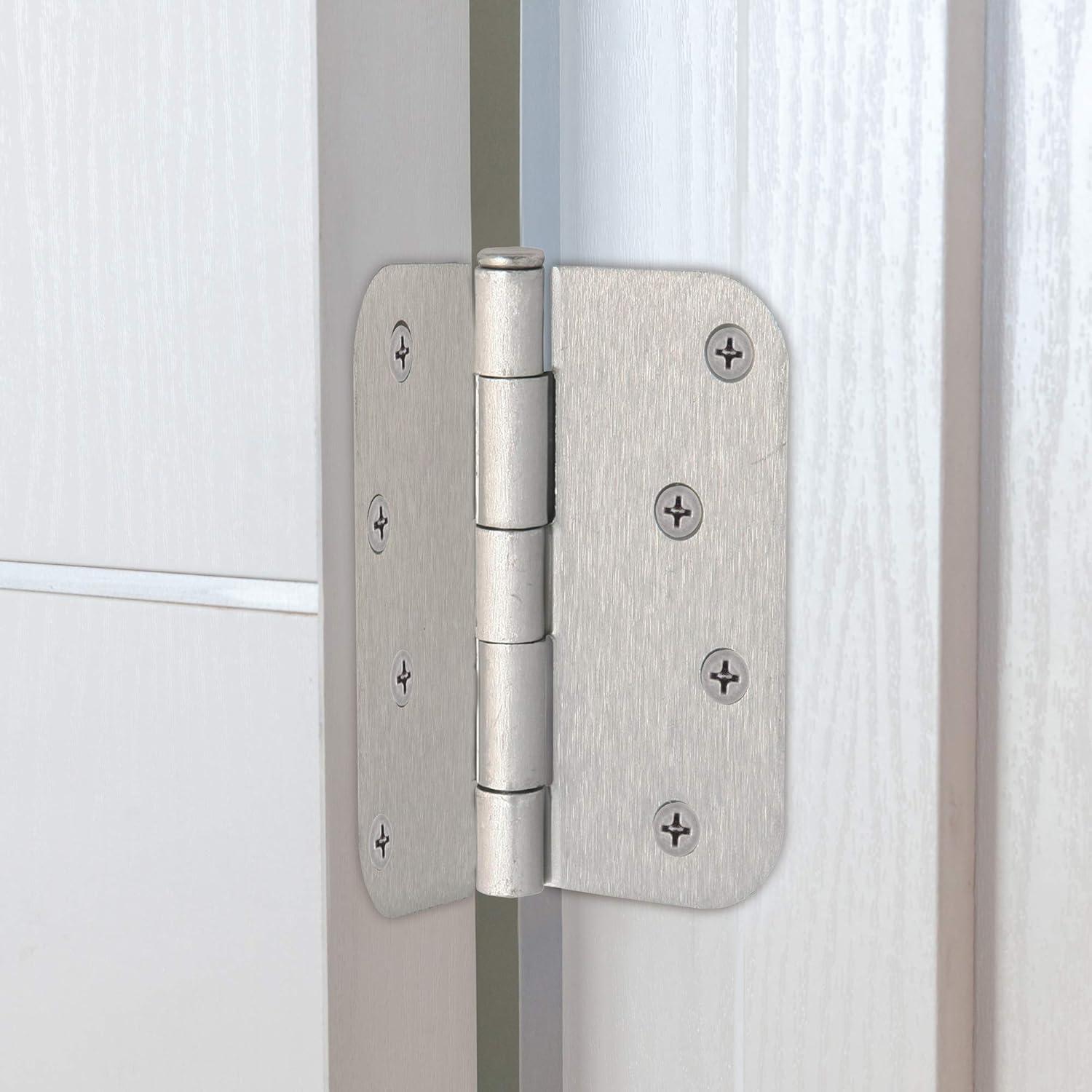 Design House Door Hinge 4-Inch, 5/8-inch Radius, 3-Pack (Set of 3)