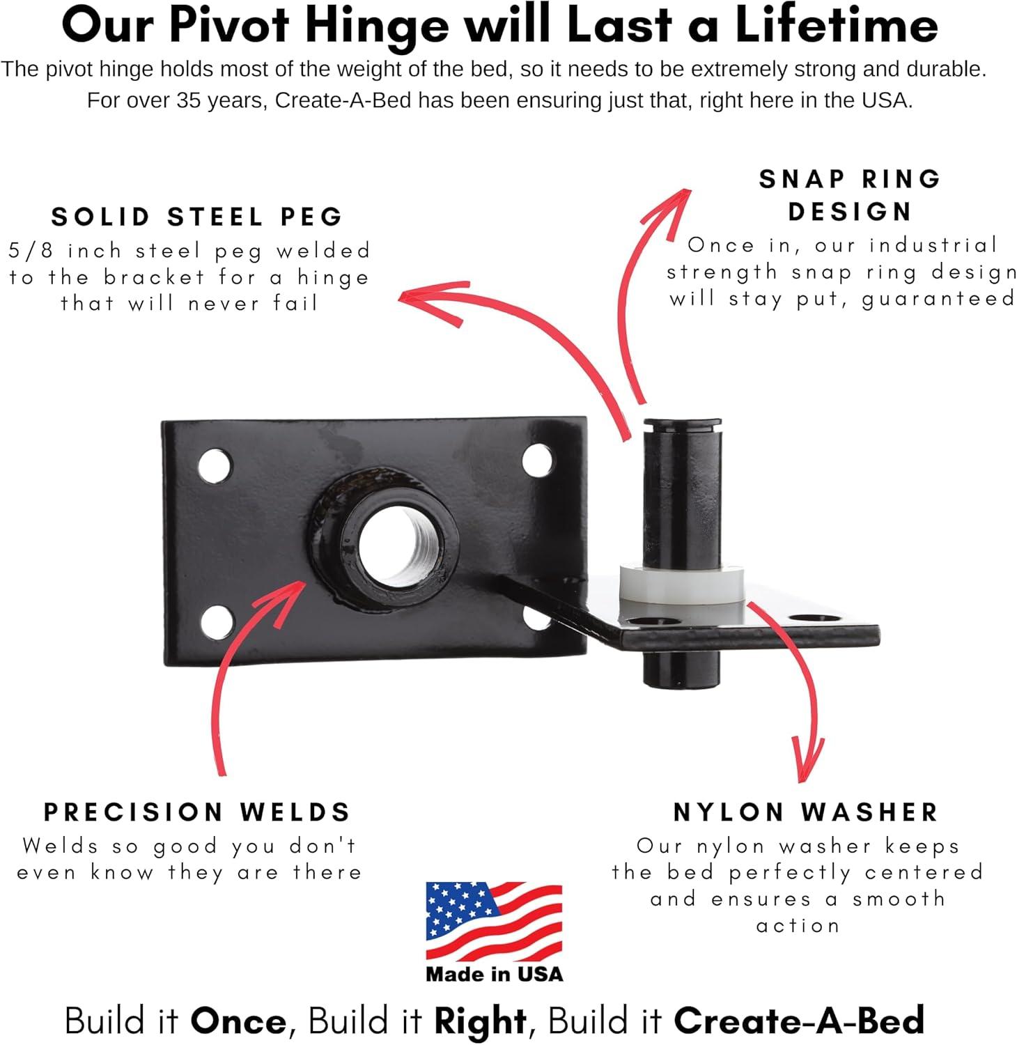 Create-A-Bed Twin Size Deluxe Murphy Bed Kit, Vertical