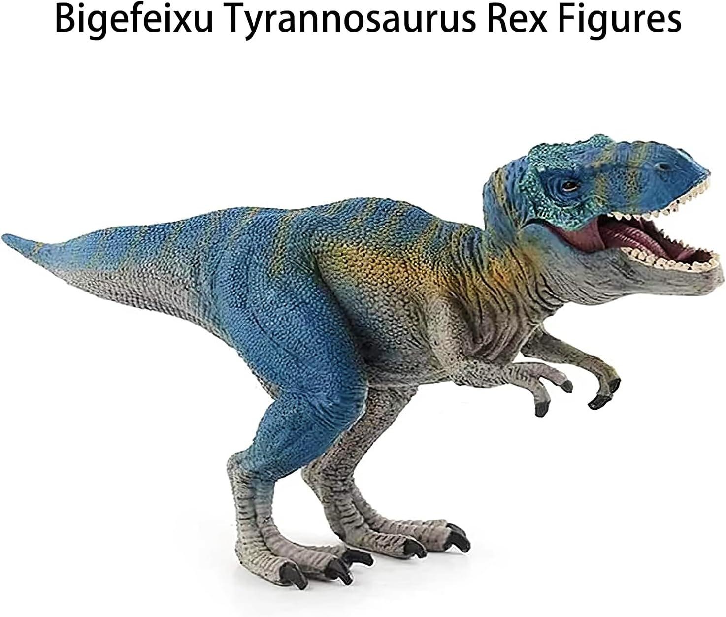 Large Blue and Yellow Realistic Dinosaur Figurine