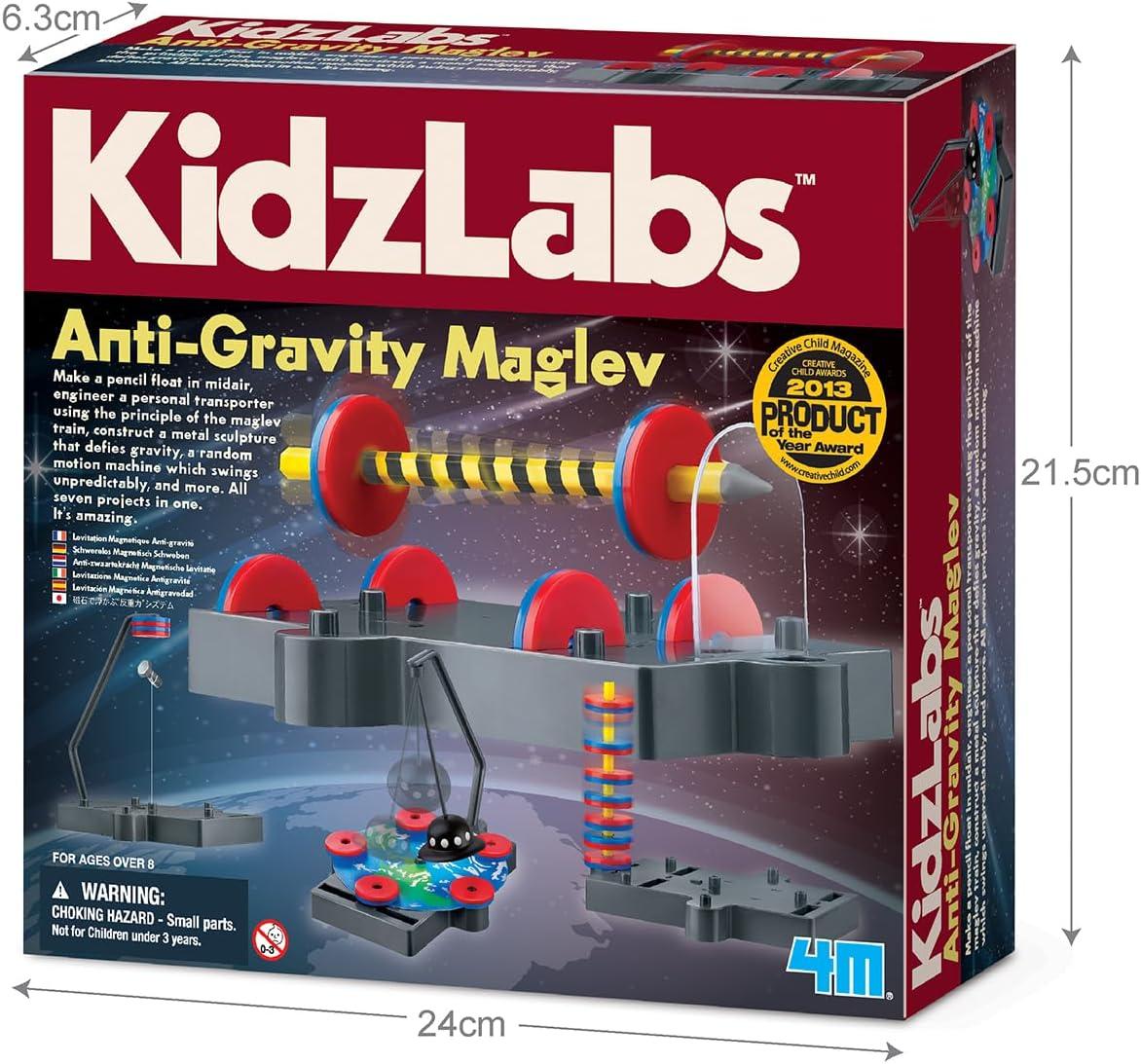 4M: KidzLabs Anti-Gravity Maglev - 7 Physics Projects, Magnetic Levitation STEM