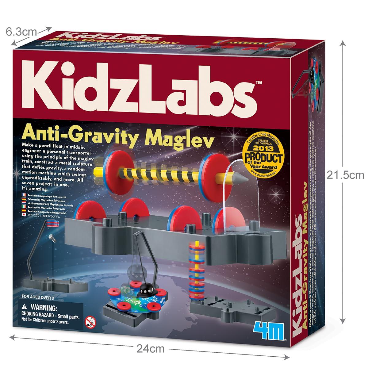 4M: KidzLabs Anti-Gravity Maglev - 7 Physics Projects, Magnetic Levitation STEM