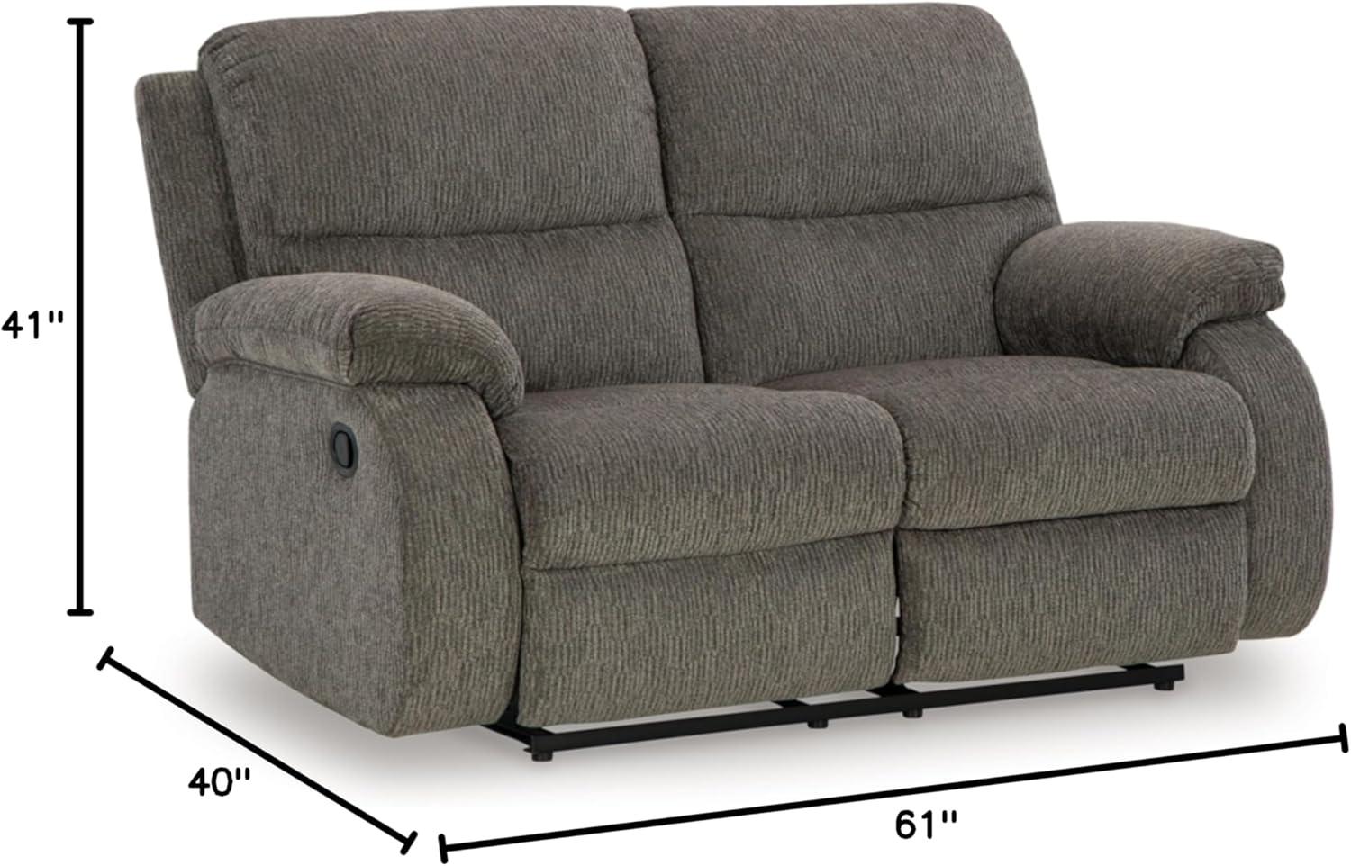 Ashley Furniture Scranto Gray Reclining Loveseat