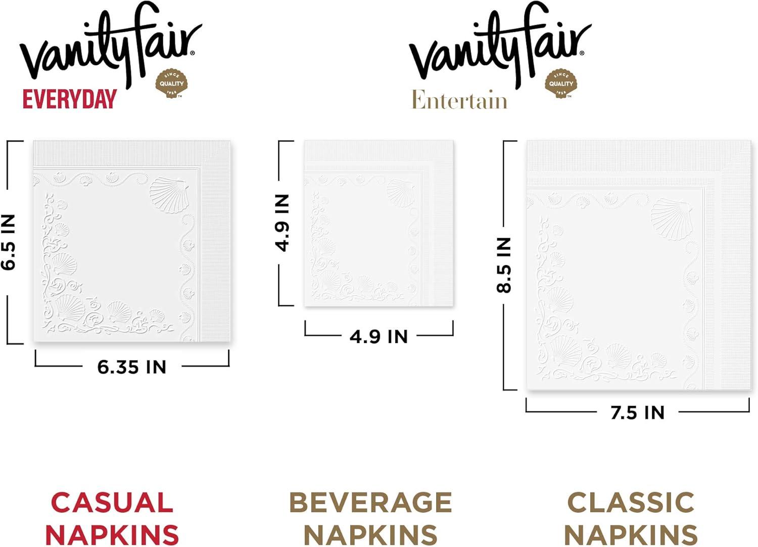 Vanity Fair Entertain 3-Ply Napkins - 40ct