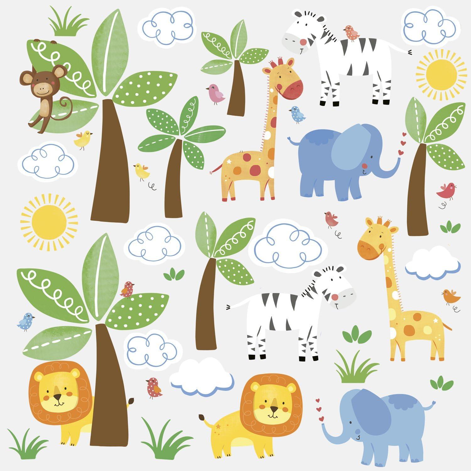 RoomMates Jungle Friends Peel and Stick Wall Decal