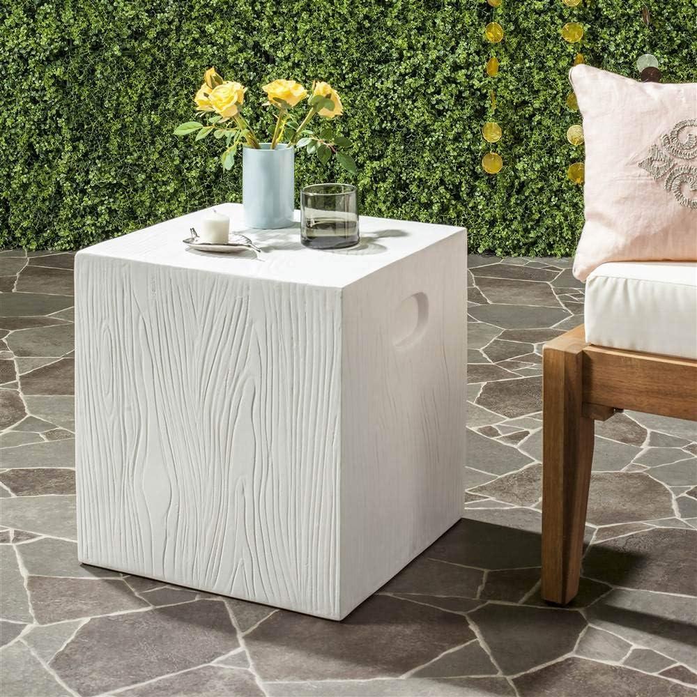 Cube Accent Stool - Indoor/Outdoor - VNN1003 - White - Safavieh