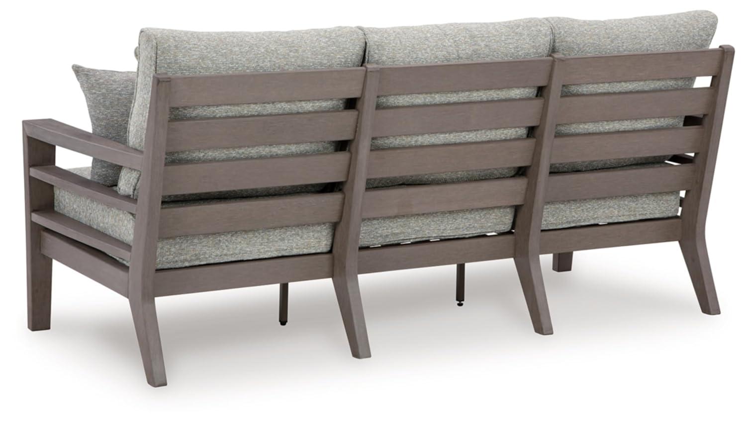 Signature Design by Ashley Hillside Barn Gray & Brown Outdoor Sofa with Cushion
