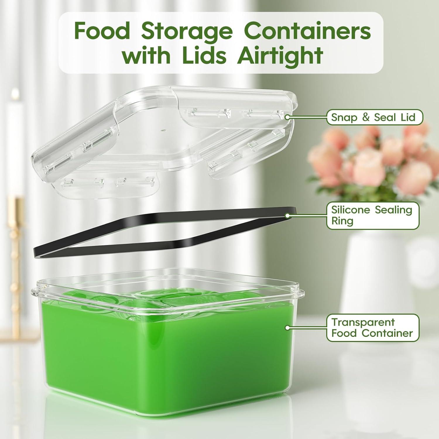 36-Piece BPA-Free Plastic Food Storage Container Set with Lids