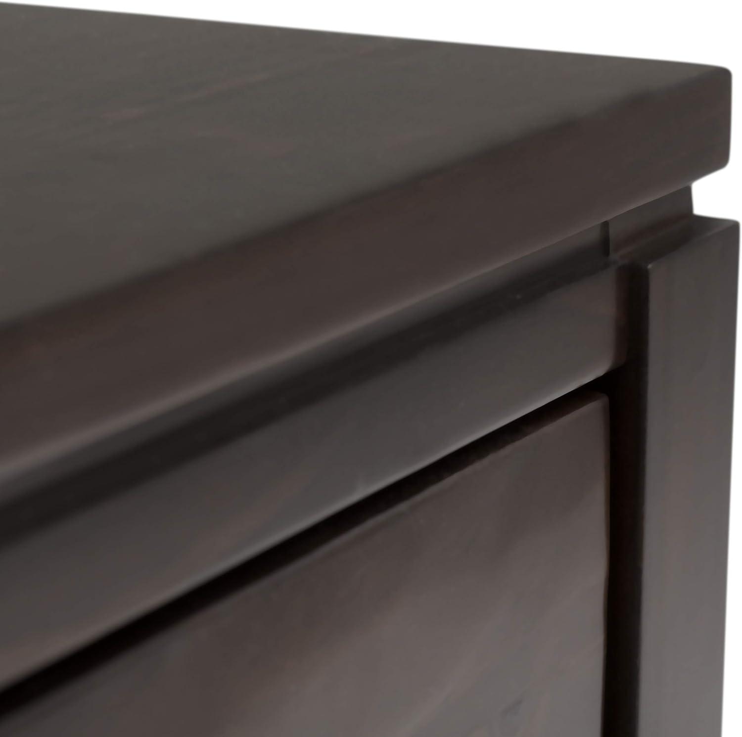 Simpli Home Cosmopolitan 18"W Solid Wood Contemporary Square End Table with Drawer