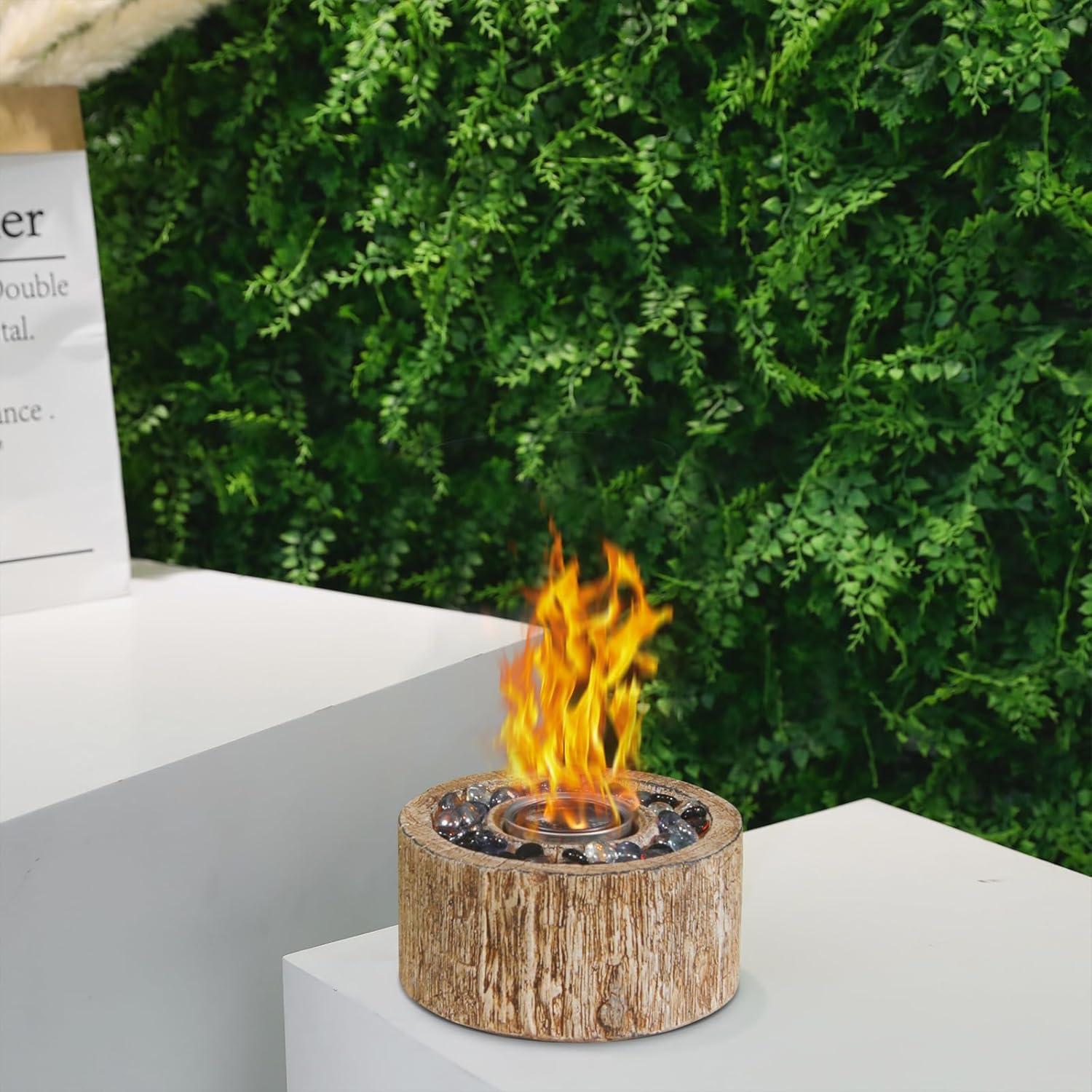 Afterglow Round TerraFab Tabletop Fire Bowl