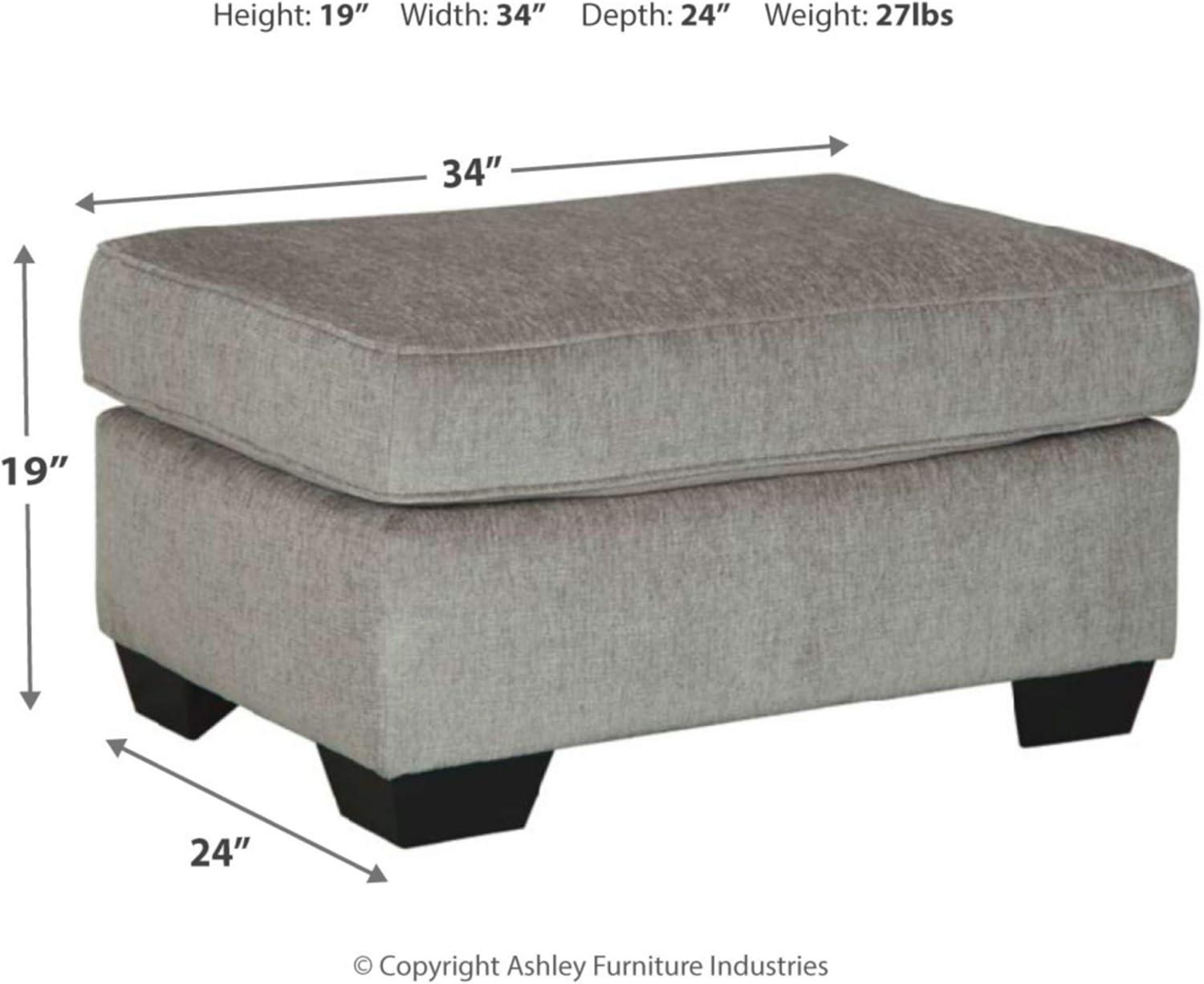 Signature Design by Ashley Contemporary Altari Ottoman Chenille Alloy