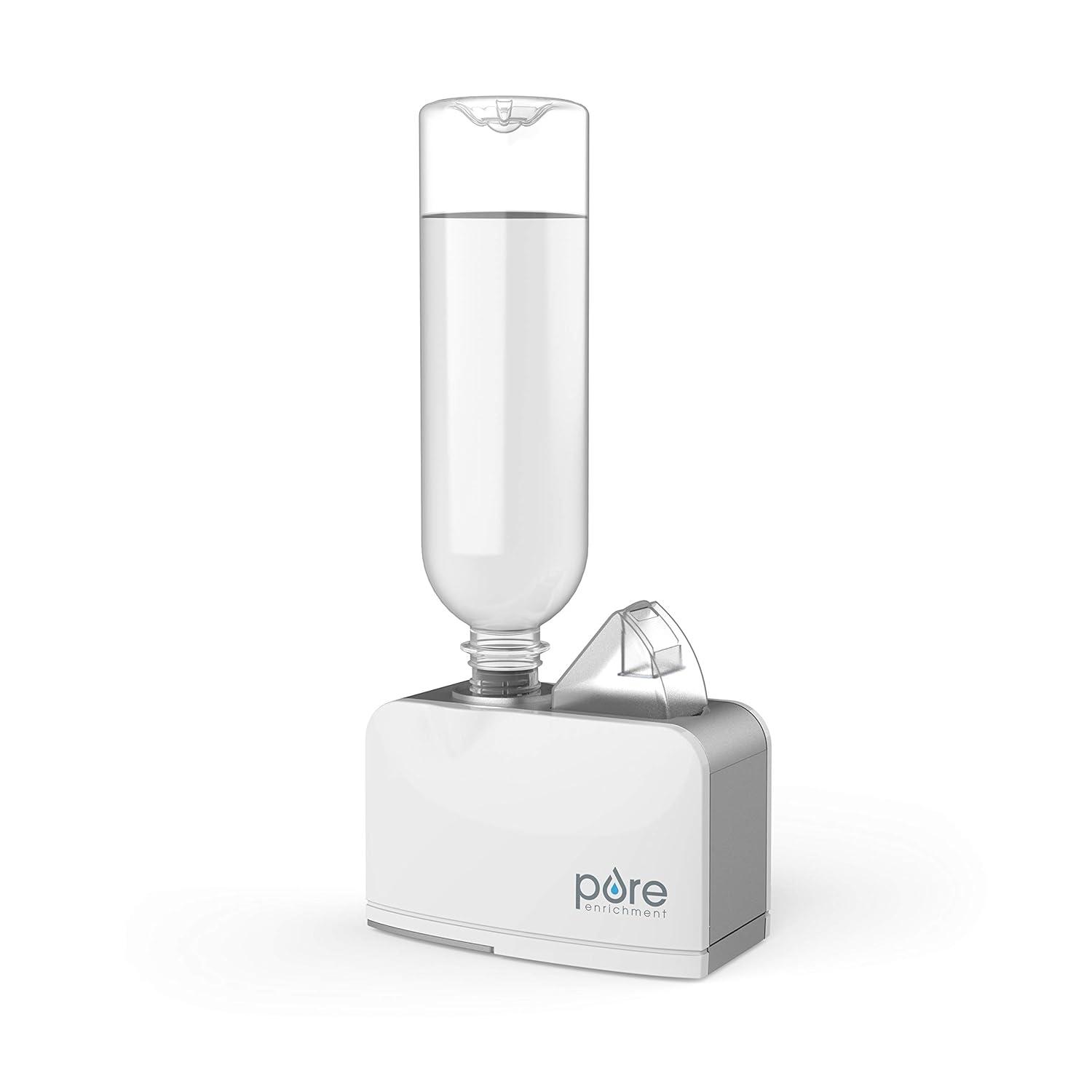 Pure Enrichment Travel Ultrasonic Water Bottle Humidifier: Portable Cool Mist, No Filter, 6-Hour Run, 100-300 sq. ft. Coverage