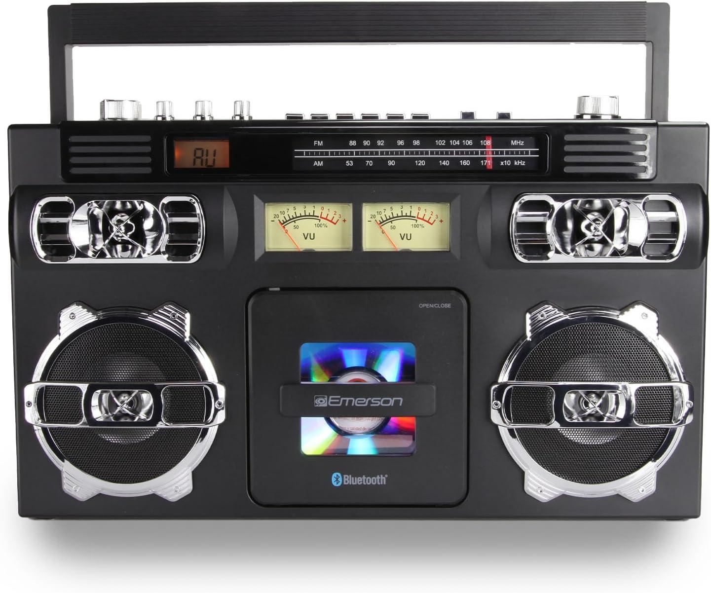 Emerson® Bluetooth® CD/Radio Retro Boom Box, Black, EPB-3004