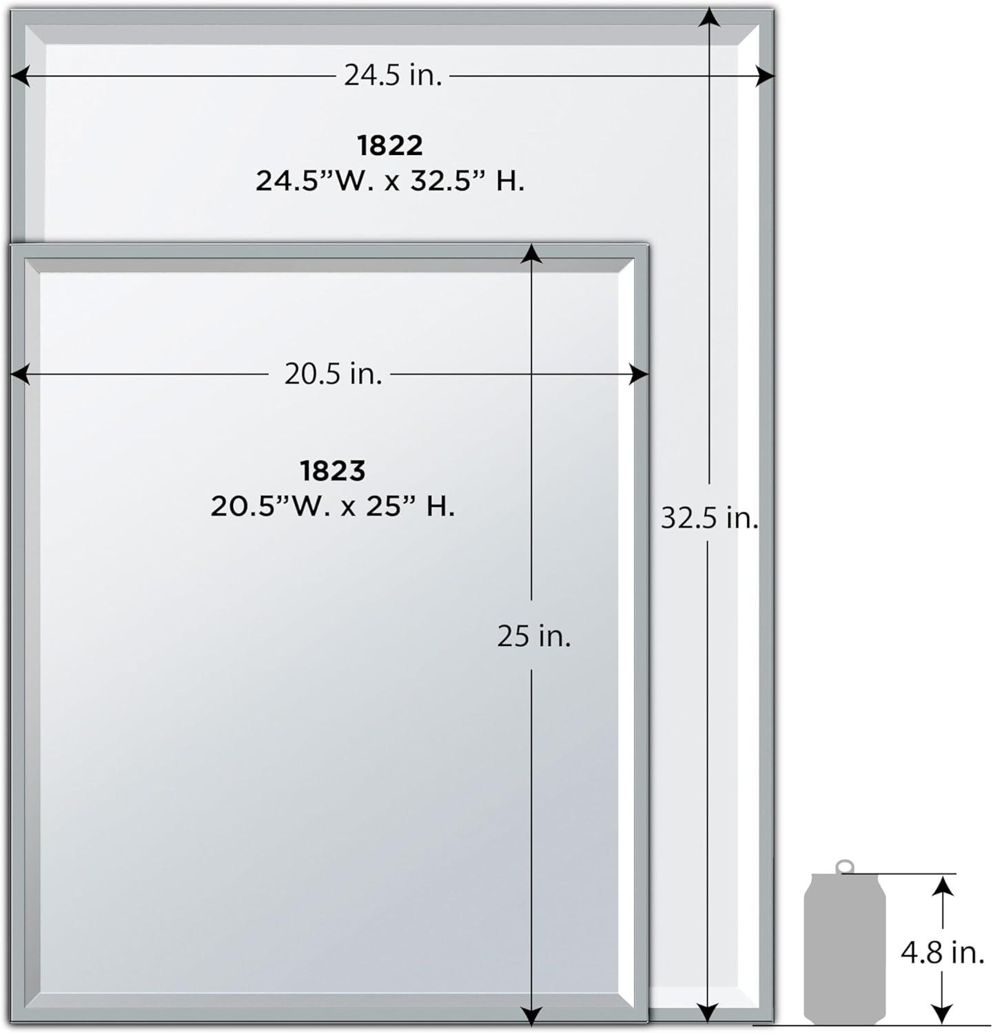 Modern Wall Mount Framed Rectangle Bathroom Vanity Mirror | Decorative Beveled MirrorFor Bedroom, Entryway, Livingroom | Mount Landscape or Portrait