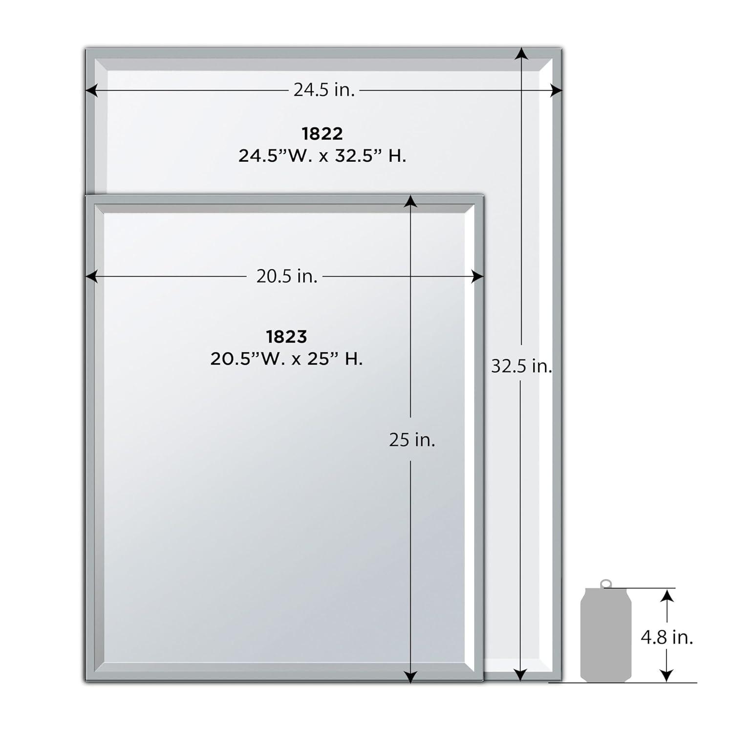 Modern Wall Mount Framed Rectangle Bathroom Vanity Mirror | Decorative Beveled MirrorFor Bedroom, Entryway, Livingroom | Mount Landscape or Portrait