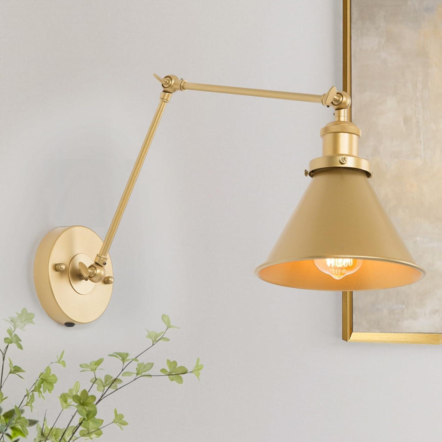 LNC 1-Light Gold Modern/Contemporary Wall Sconce