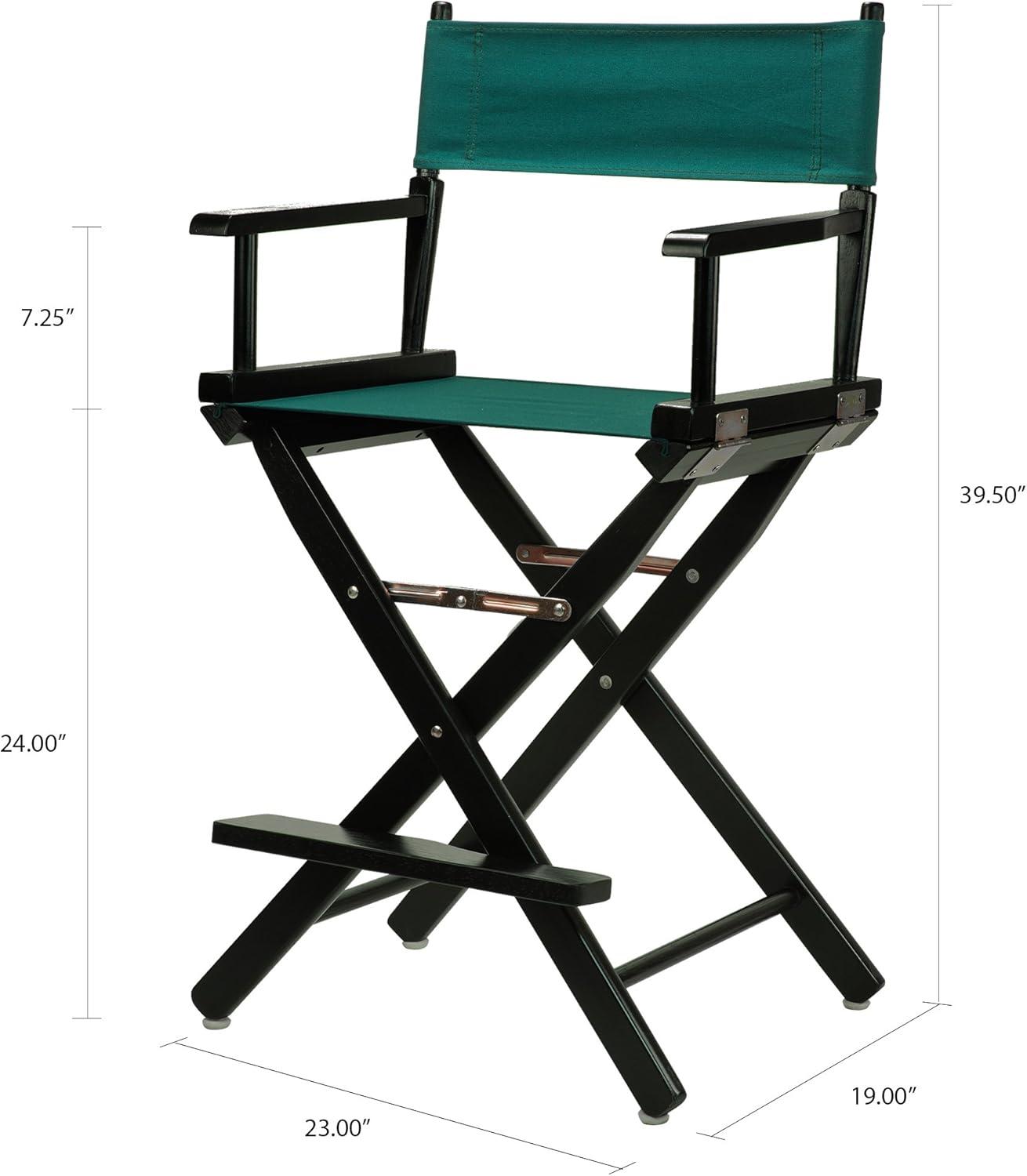 Casual Home 24" Director's Chair Black Frame-Hunter Green Canvas