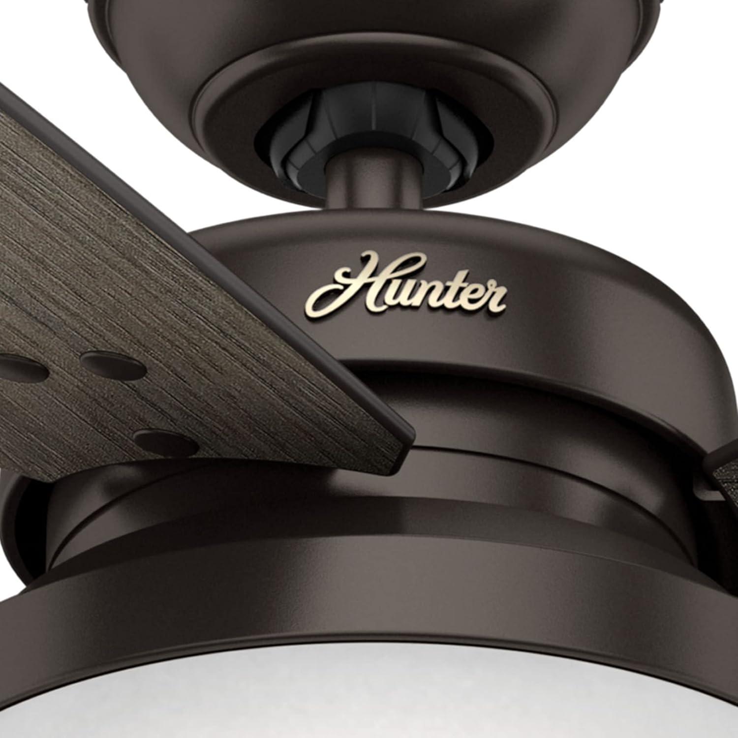 Hunter Fan 52" Sentinel 3 -Blade Standard Ceiling Fan with Remote Control and Light Kit Included