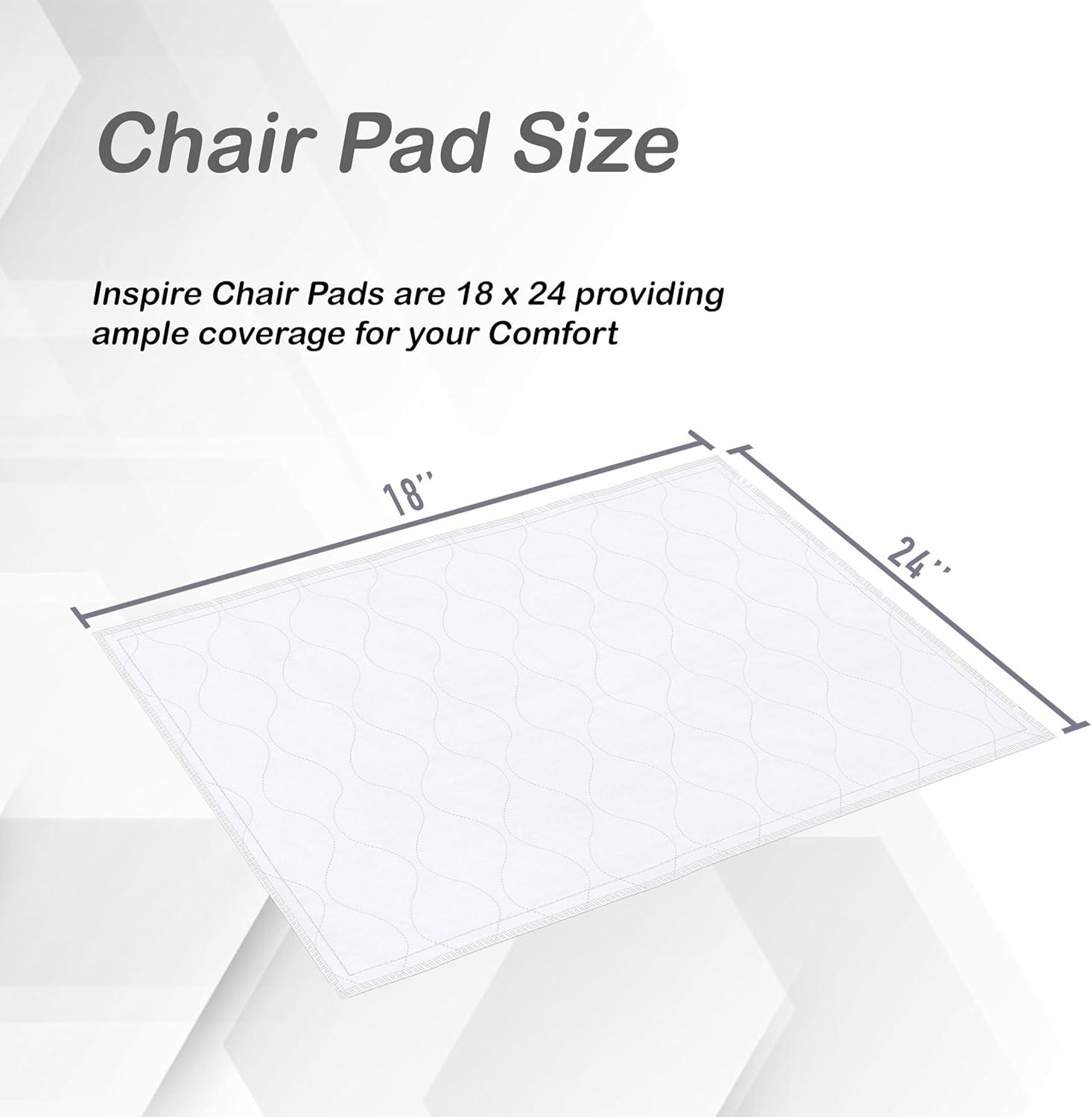 Inspire Washable and Reusable Incontinence Chair Pads | 3 Pack Chucks Pads (18 X 24)