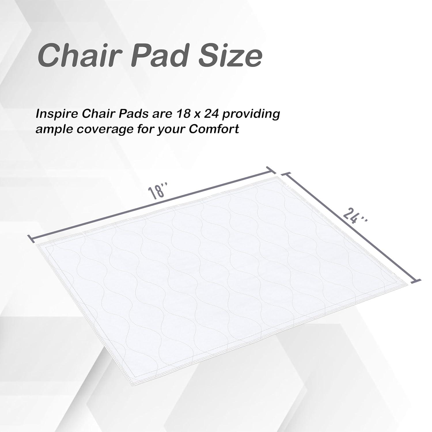 Inspire Washable and Reusable Incontinence Chair Pads | 3 Pack Chucks Pads (18 X 24)