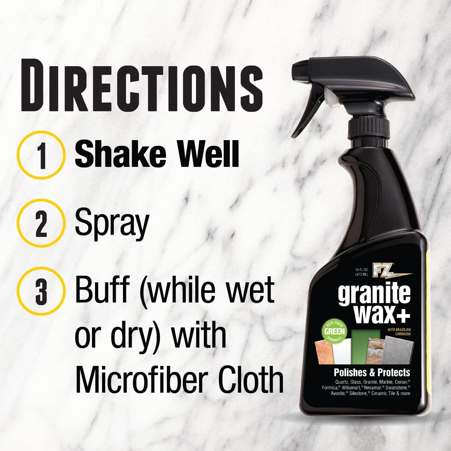 FZ Granite Wax – Granite Countertops Cleaner and Polish - Banana Scent 16oz