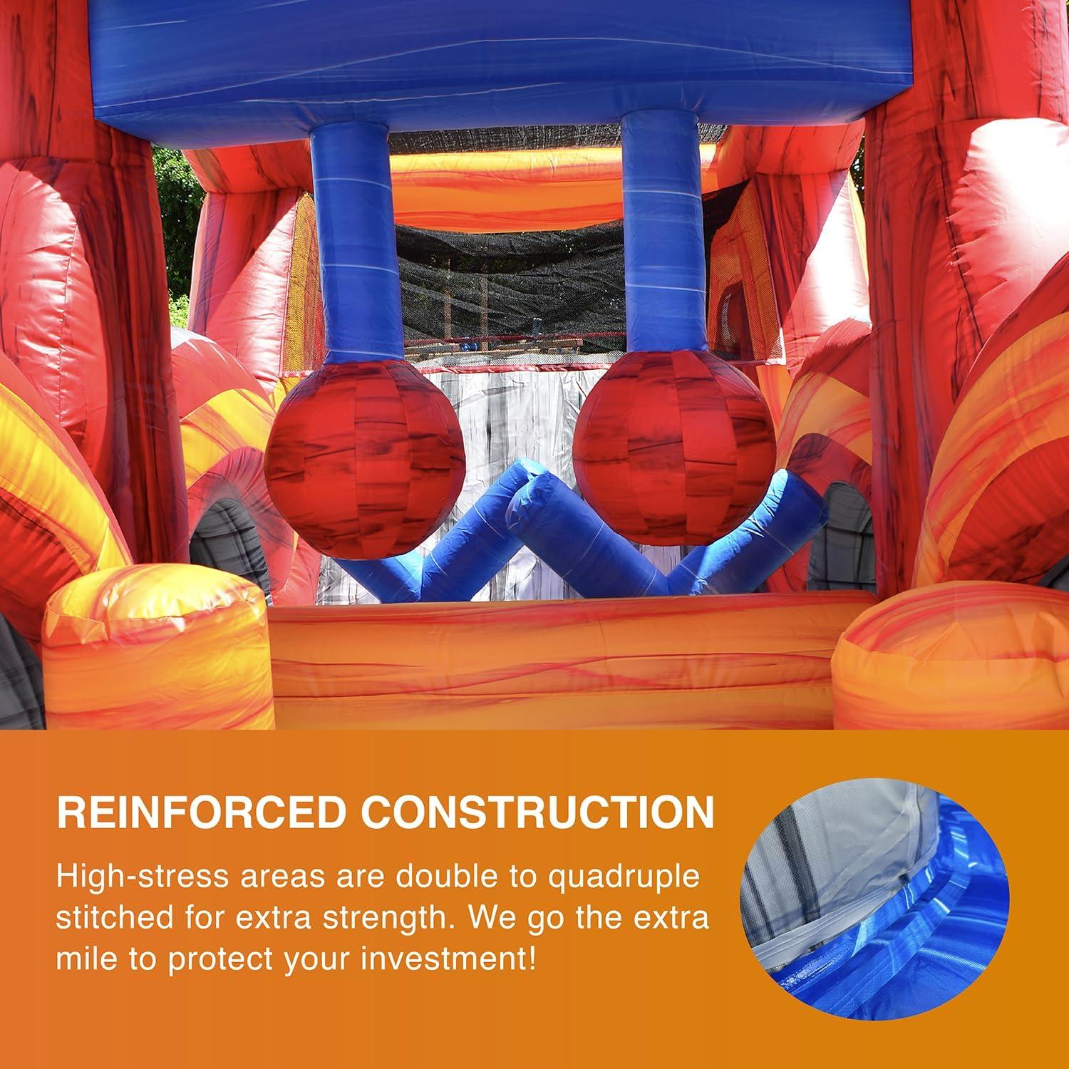 JumpOrange JumpOrange Shadow Obstacle Course Bounce House for Kids and Adults (with Blower)