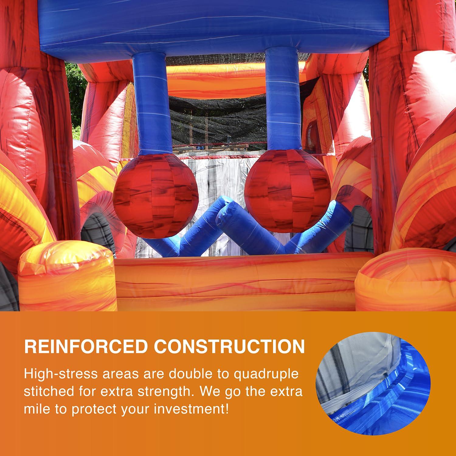 JumpOrange JumpOrange Shadow Obstacle Course Bounce House for Kids and Adults (with Blower)