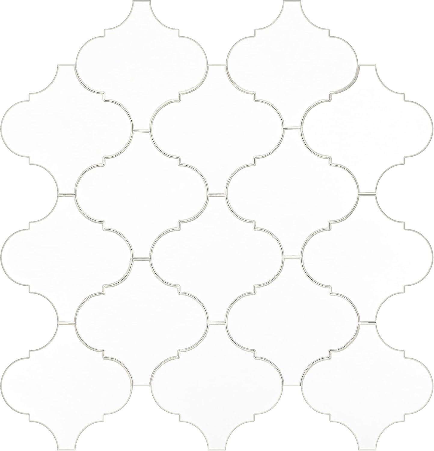 Zurich White 5'' x 5'' Marble Peel and Stick Wall Tile