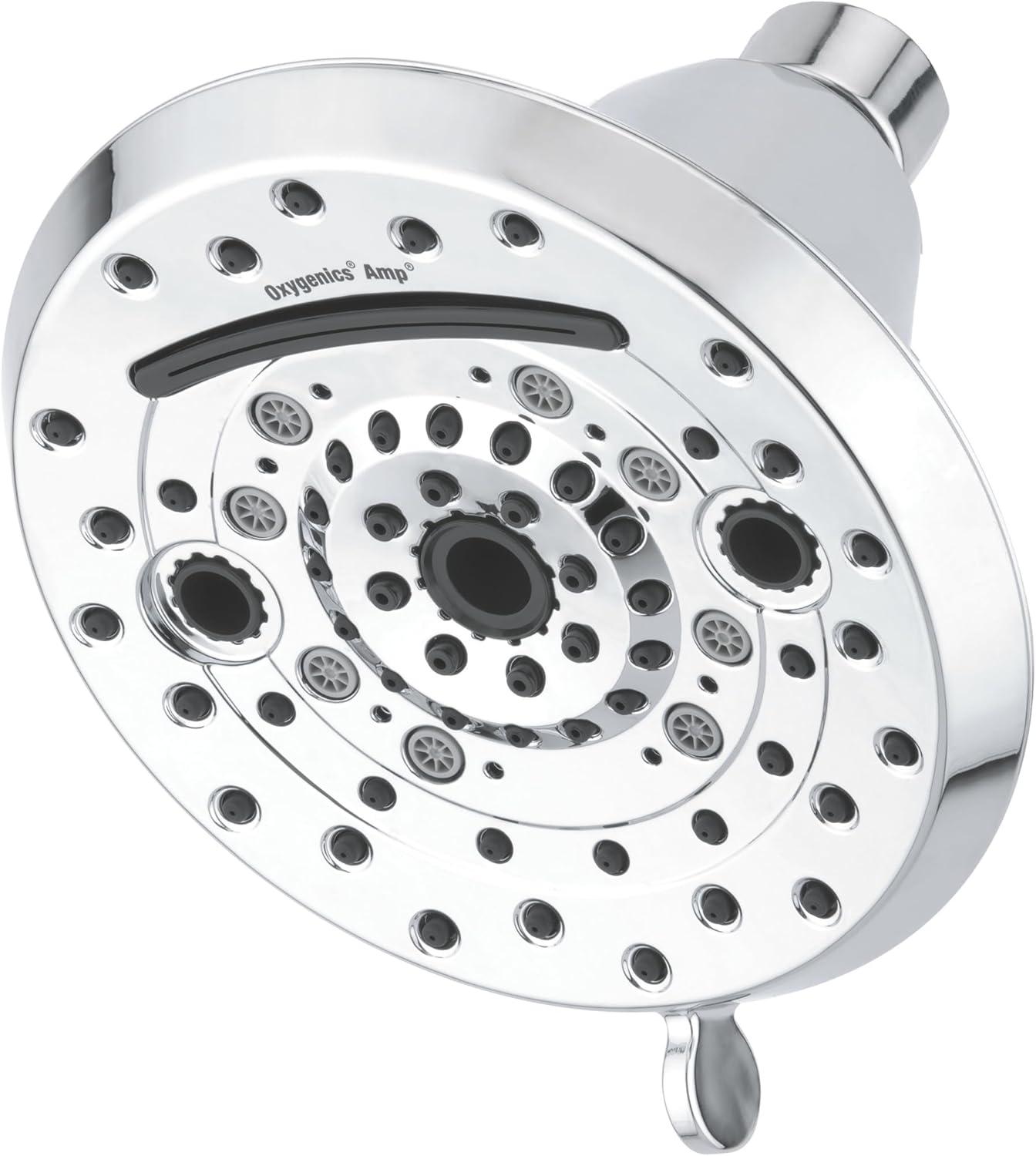 Amp Polished Chrome 5-Inch Wall Mounted Shower Head