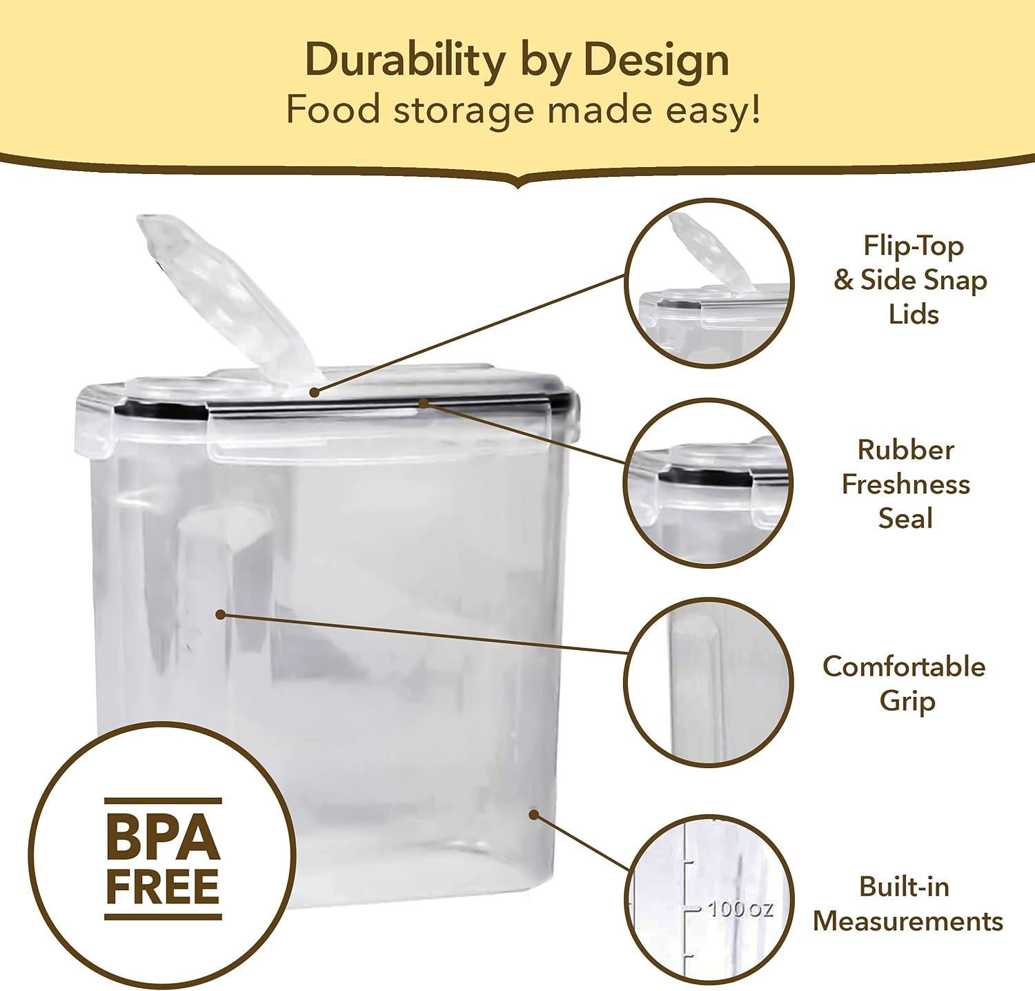 Airtight Food Storage Containers by Simply Gourmet. 7-Piece Kitchen Storage Containers BPA Free + 16 Labels & Marker. Air tight Containers for food and pantry organization and storage