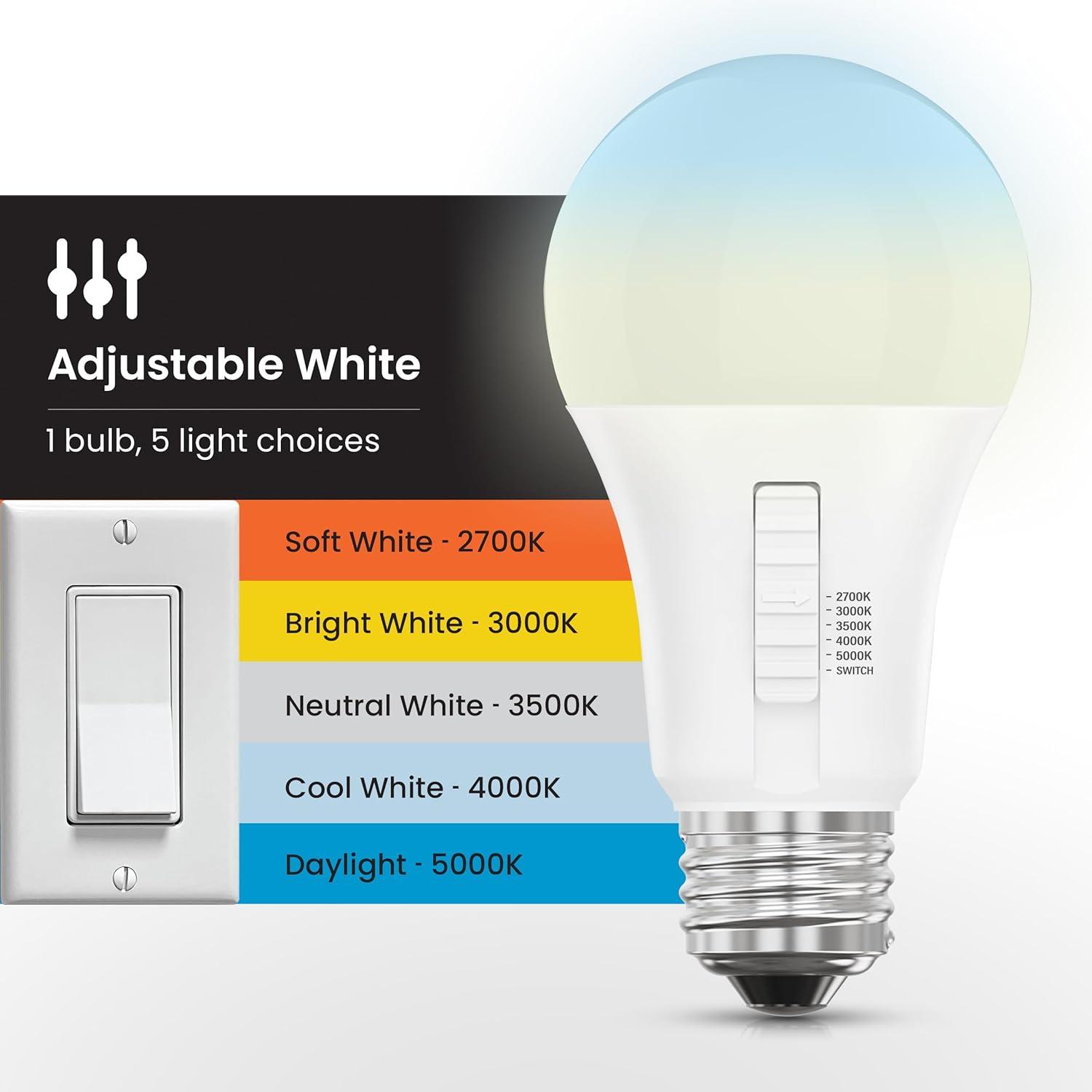 Feit Electric A19 E26 (Medium) LED Light Bulb Color Changing 60 Watt Equivalence 1 pk