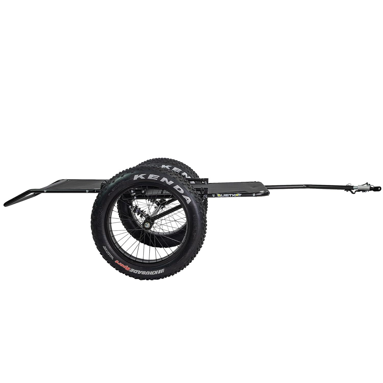 QuietKat Two-Wheel Bicycle Cargo Trailer, Black
