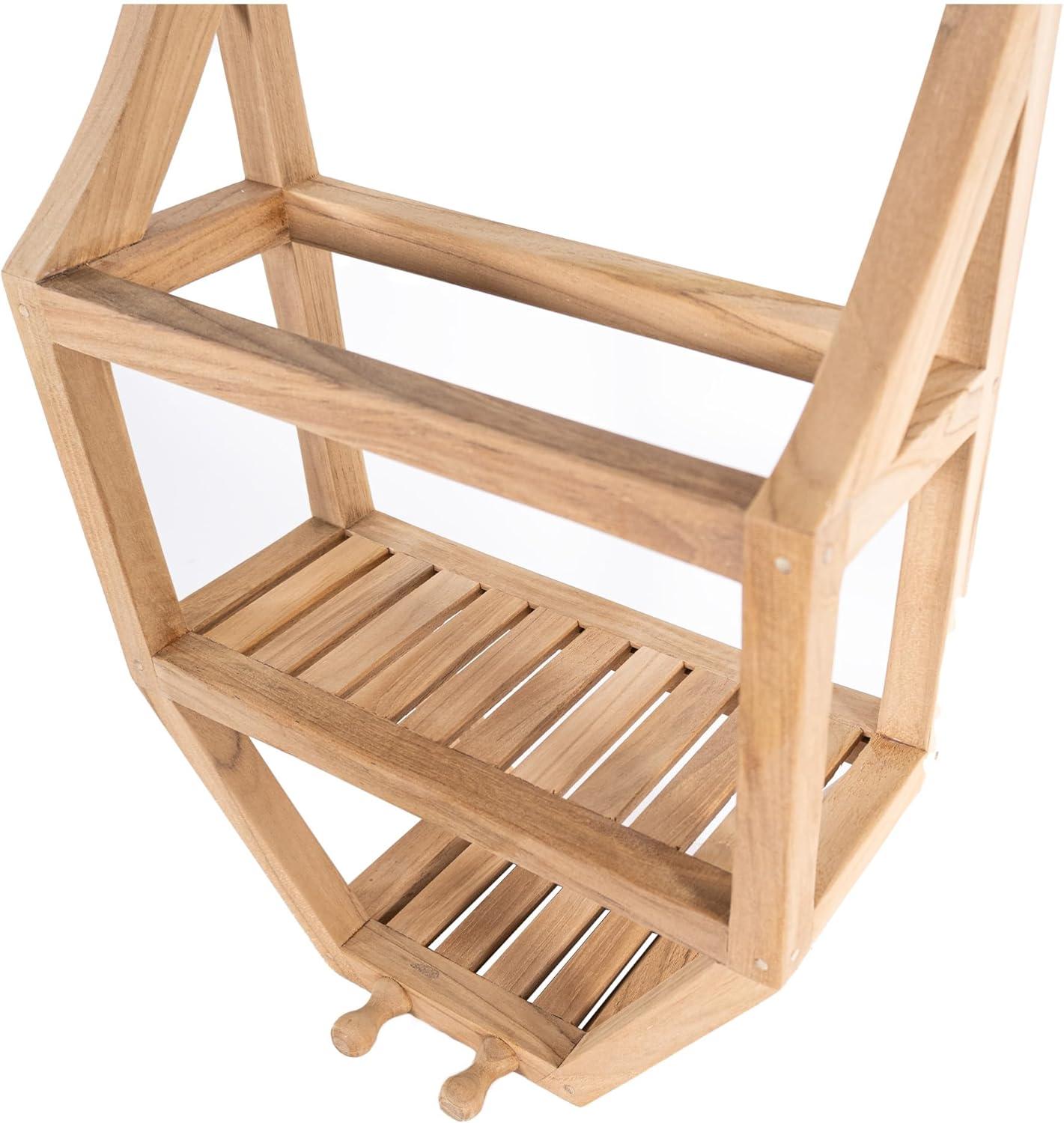 Nordic Teak Natural Shower Caddy - Beige