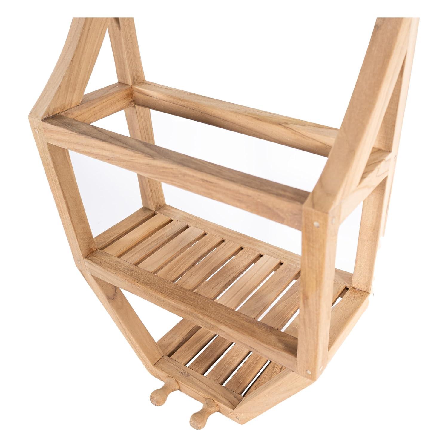 Nordic Teak Natural Shower Caddy - Beige