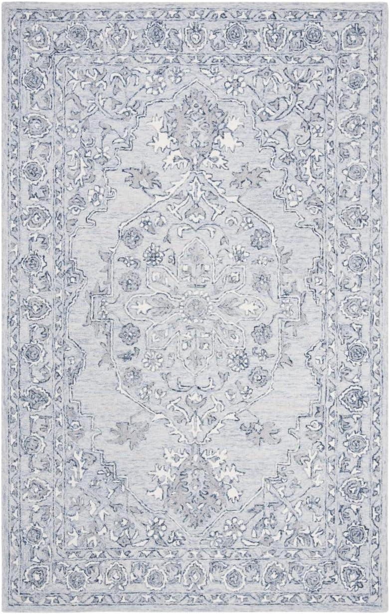 Micro-Loop MLP504 Hand Tufted Indoor Area Rug - Light Blue/Ivory - 8'x10' - Safavieh