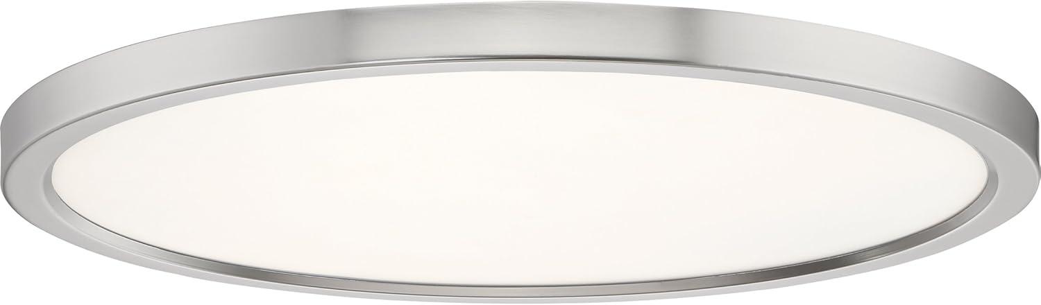 Quoizel Lighting Outskirts 1 - Light Flush Mount in  Brushed Nickel