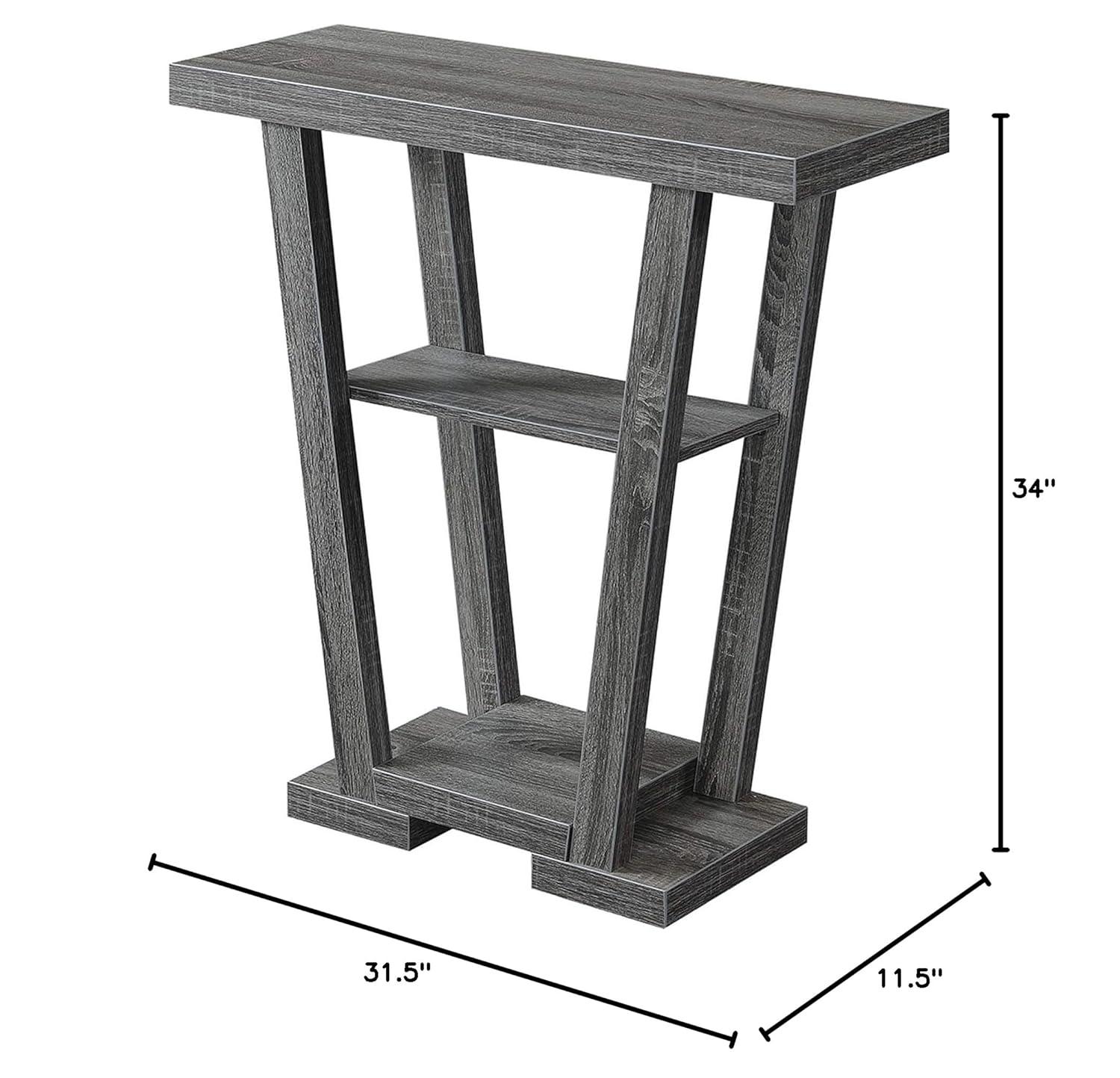 Convenience Concepts Newport V Console Table, Gray