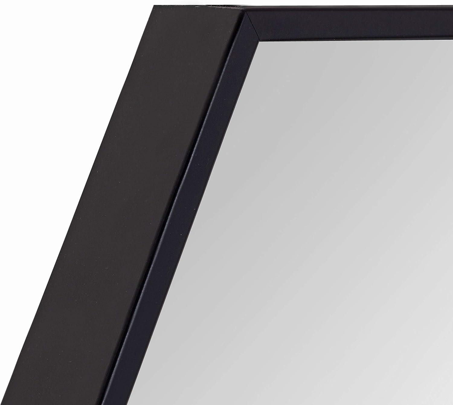 Kate & Laurel All Things Decor 22" x 31" Rhodes Hexagon Wall Mirror Black: Modern Style, No Assembly, Wall Mounted