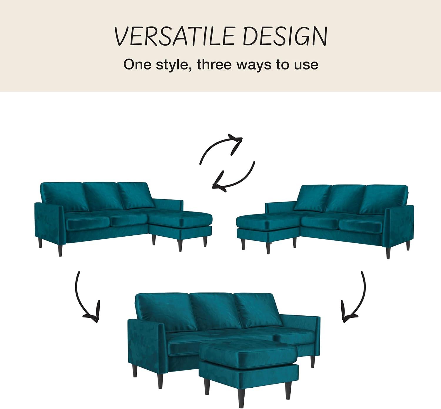 Winston 81.5" Wide Reversible Sofa & Chaise with Ottoman