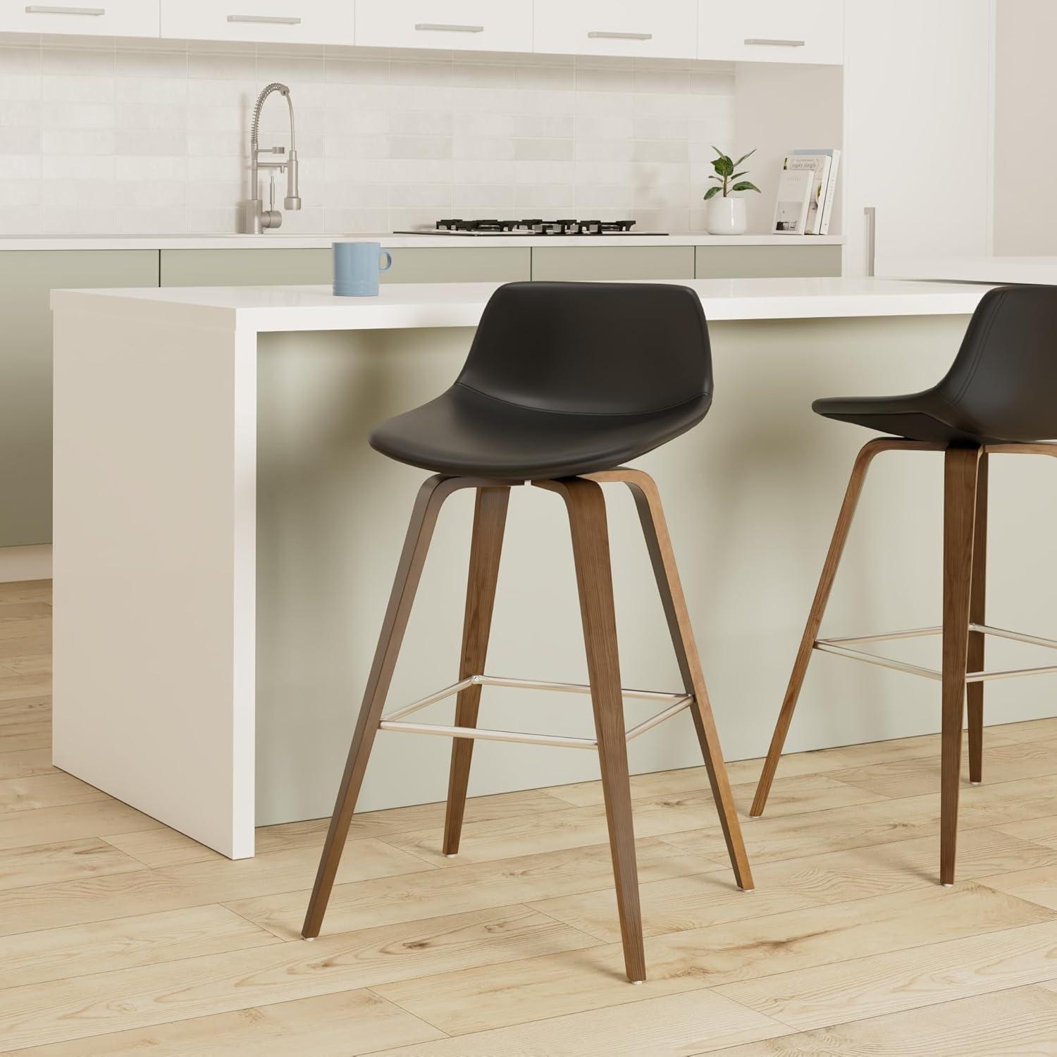 Simpli Home Randolph Bentwood Counter Height Stool