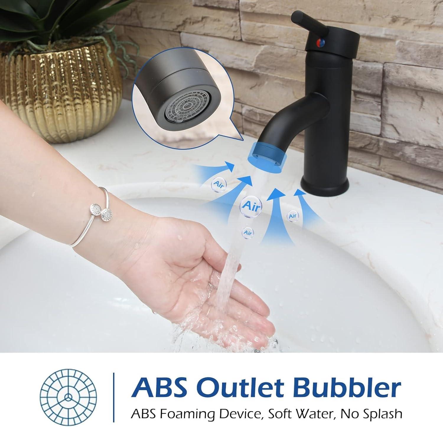 Single Hole Faucet Single-handle Bathroom Faucet with Drain Assembly