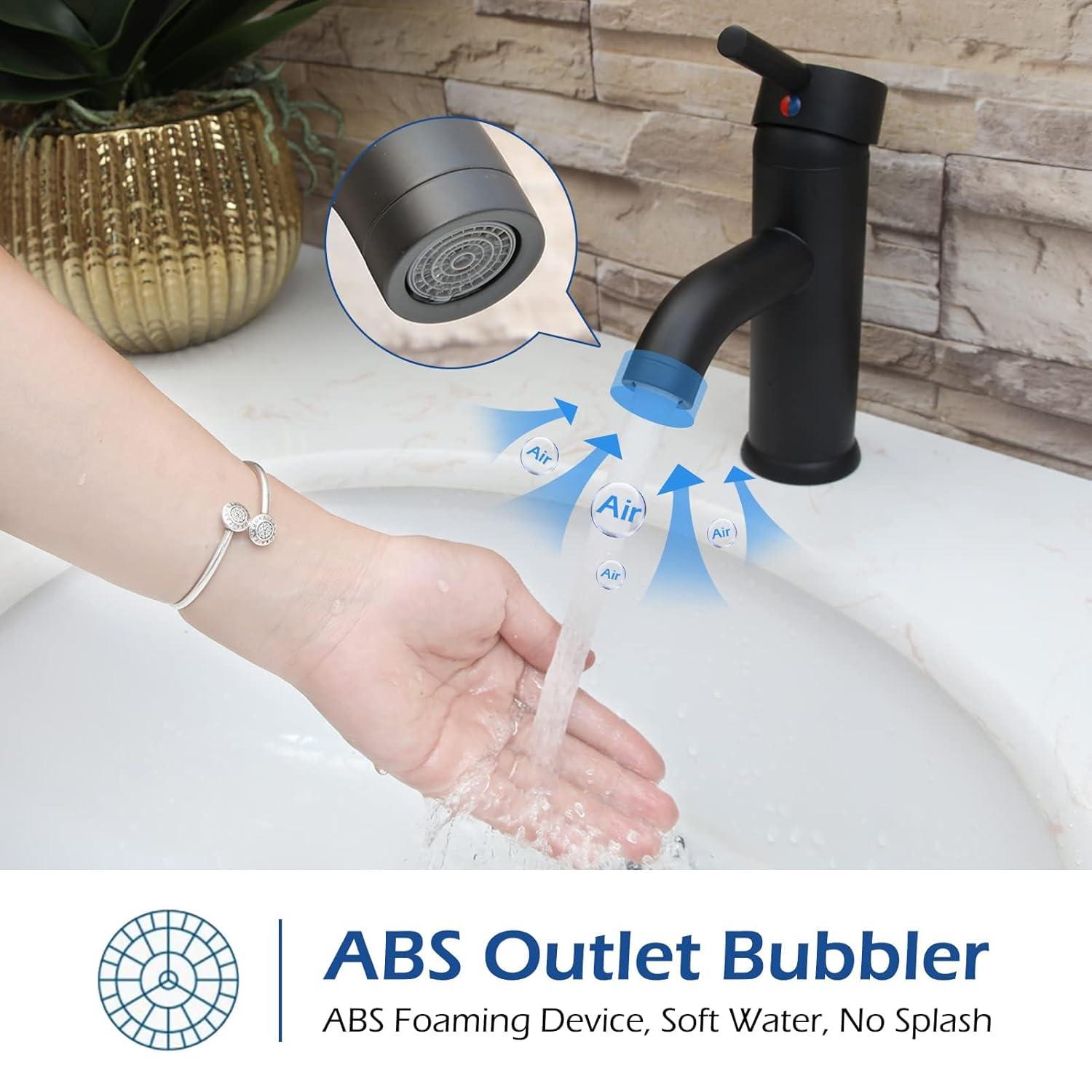 Single Hole Faucet Single-handle Bathroom Faucet with Drain Assembly