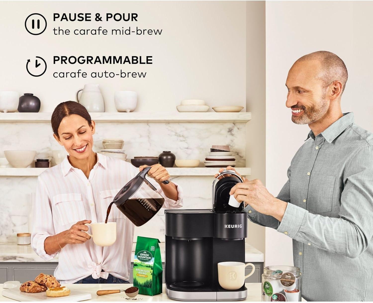 Keurig K-Duo Coffee Maker, with Single-Serve K-Cup Pod, and 12 Cup Carafe Brewer