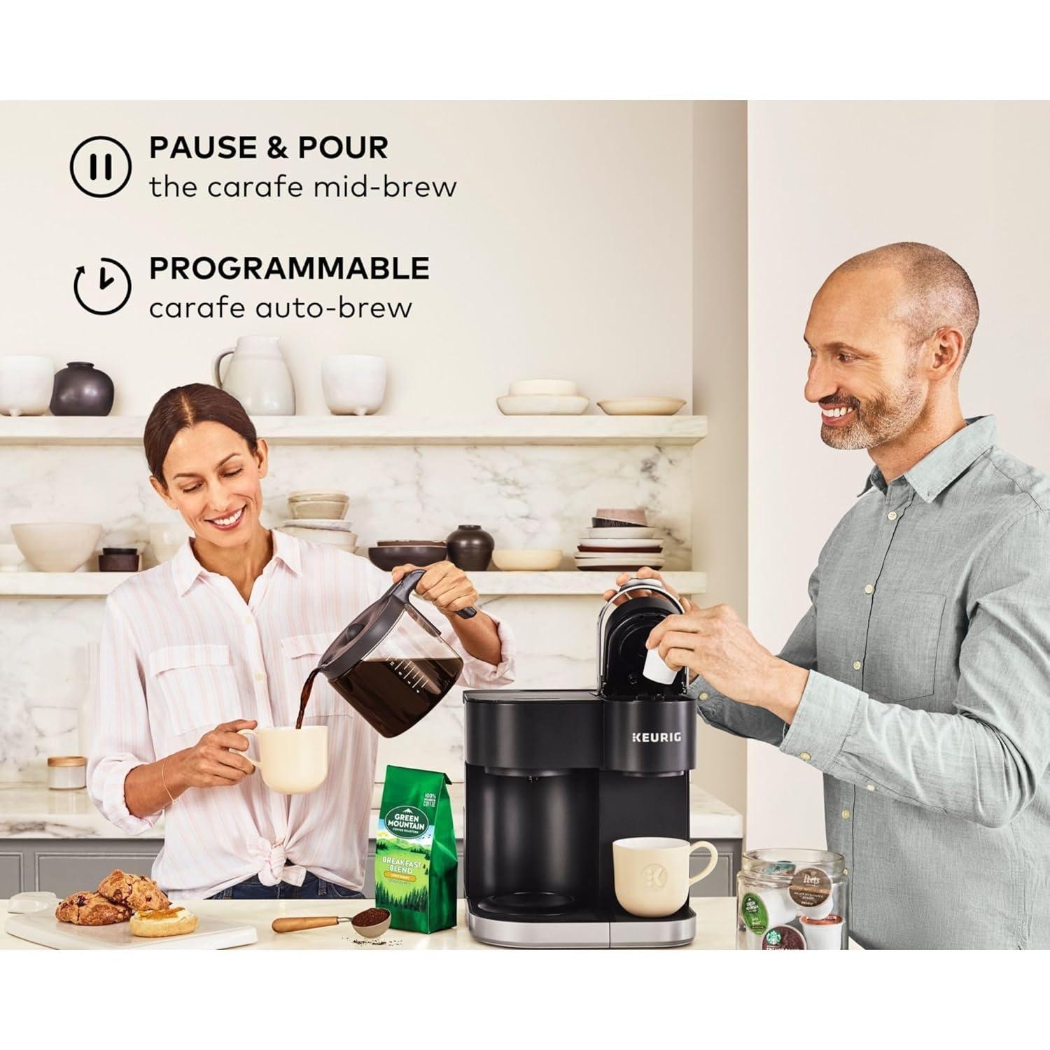 Keurig K-Duo Coffee Maker, with Single-Serve K-Cup Pod, and 12 Cup Carafe Brewer