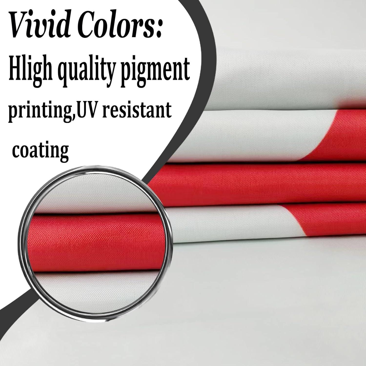 New York State Flag Double Sided 3x5 ft, Heavy Duty 3 Ply Durable Polyester, NY Flag with Vibrant Print/4 Rows Hemming/Brass Grommets