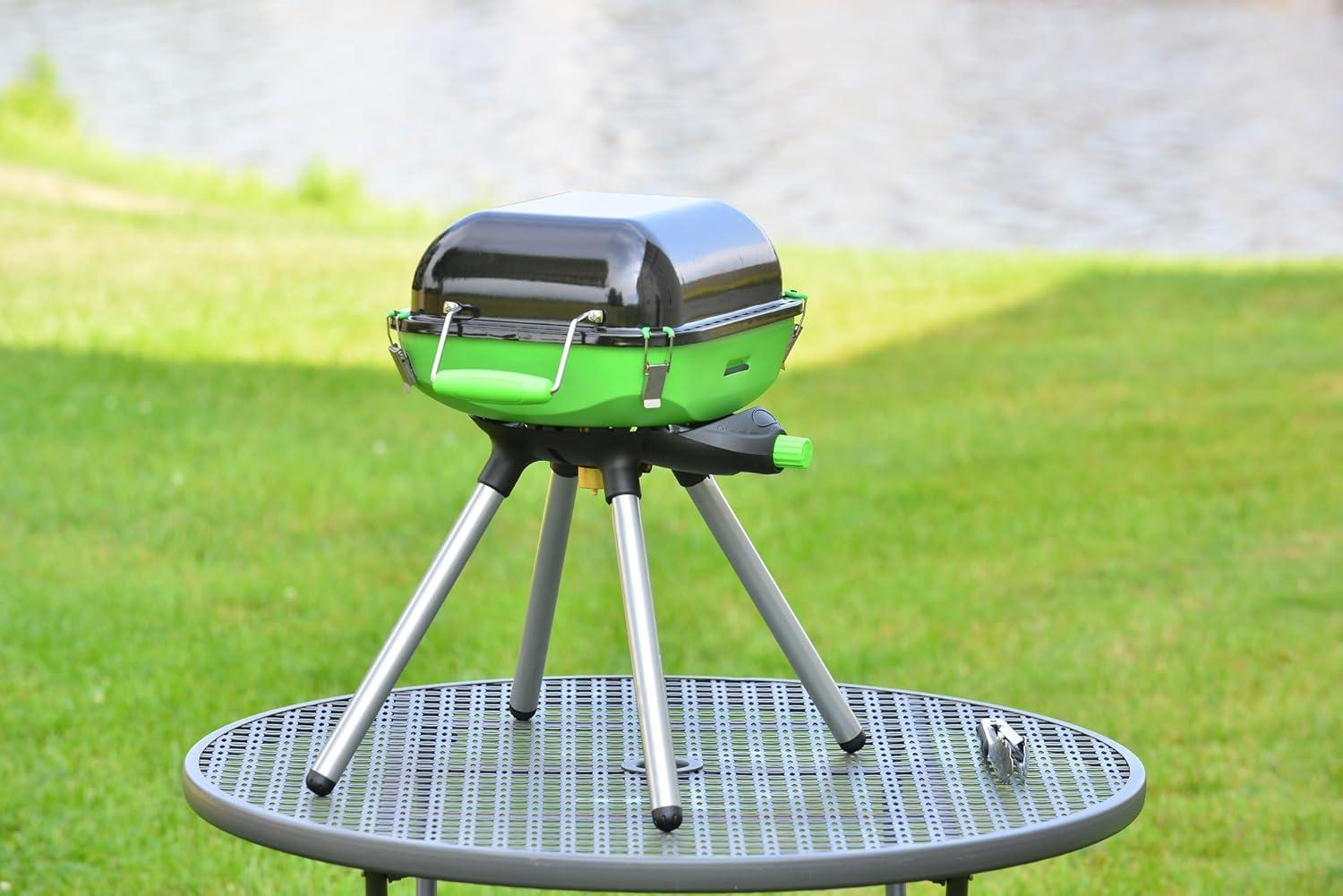 Flame King Multi-Function Portable Propane BBQ Grill Camp Stove, 9.5 x 12 Inch Cooking Surface