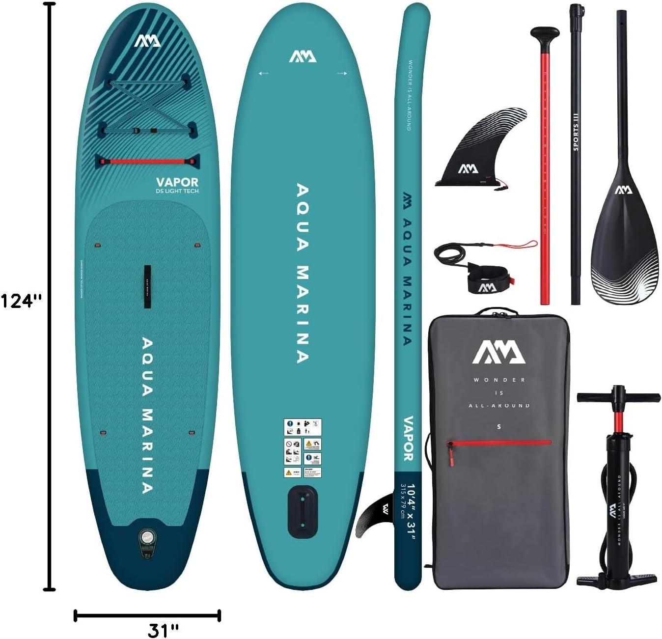 Aqua Marina 10.4'' Vapor Aqua Splash Paddleboard - Aqua Blue