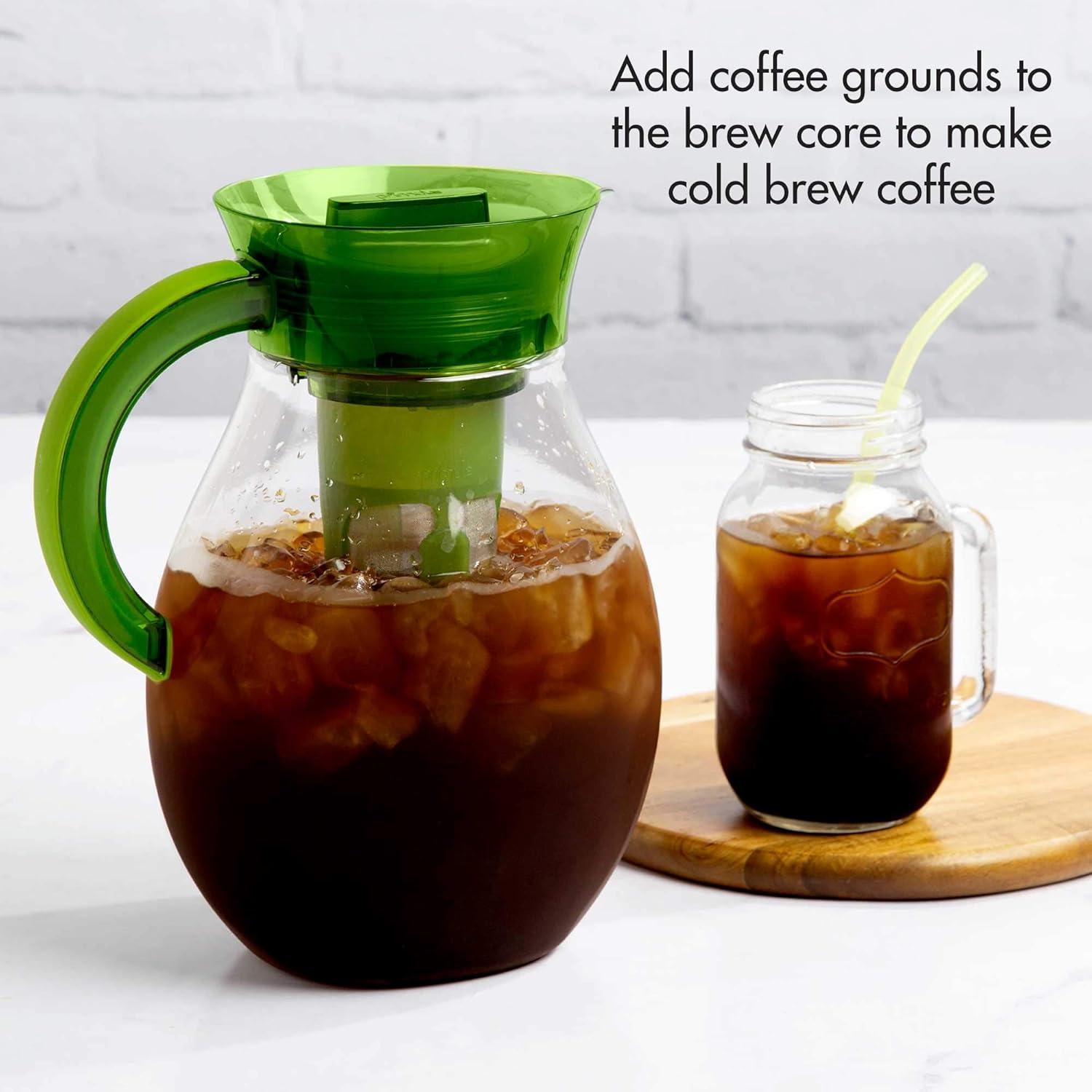Primula The Big Iced Tea Large Capacity Beverage Pitcher, 1 Gallon, Green