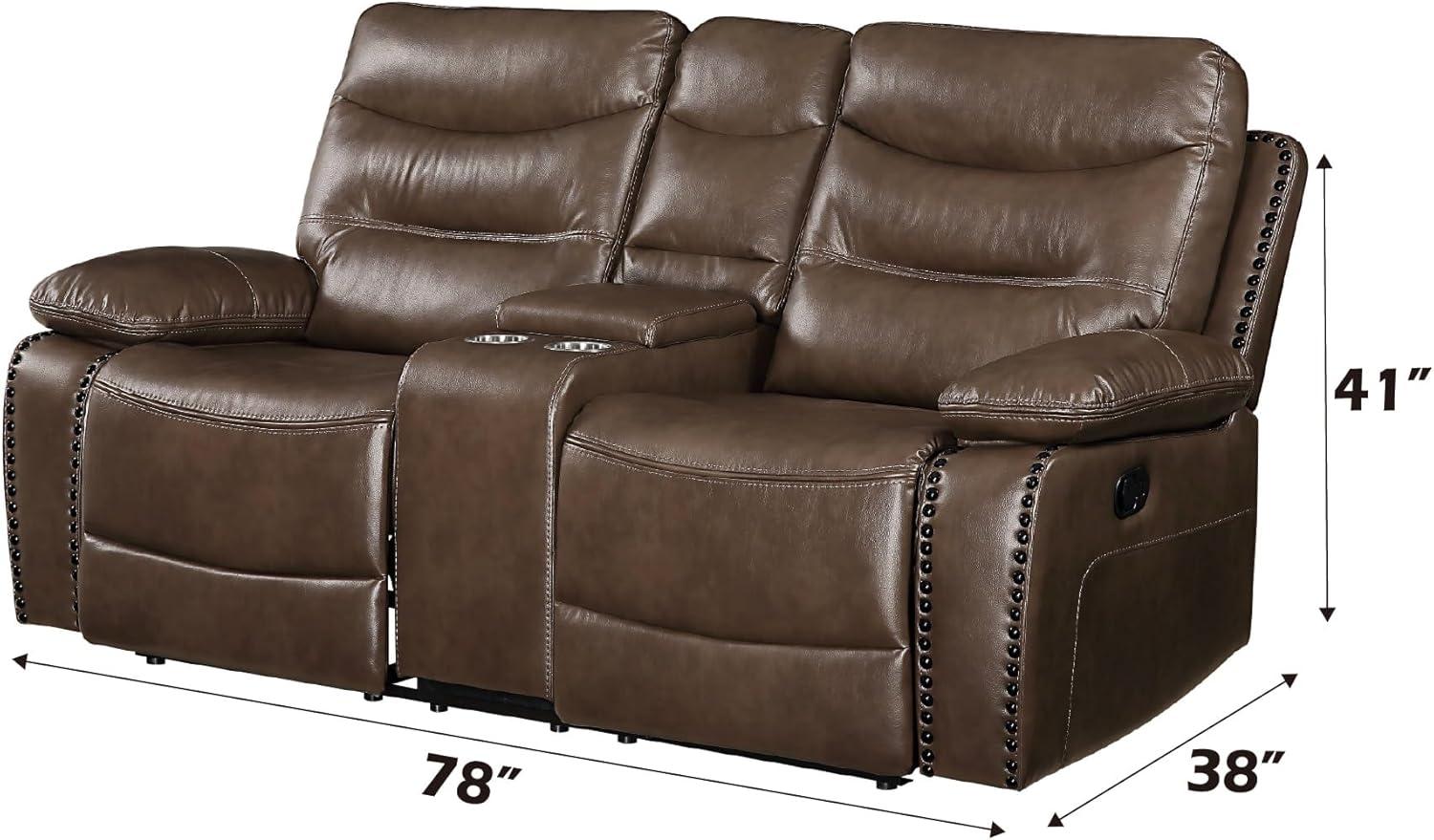 Acme Furniture Aashi Sofa Brown Leather