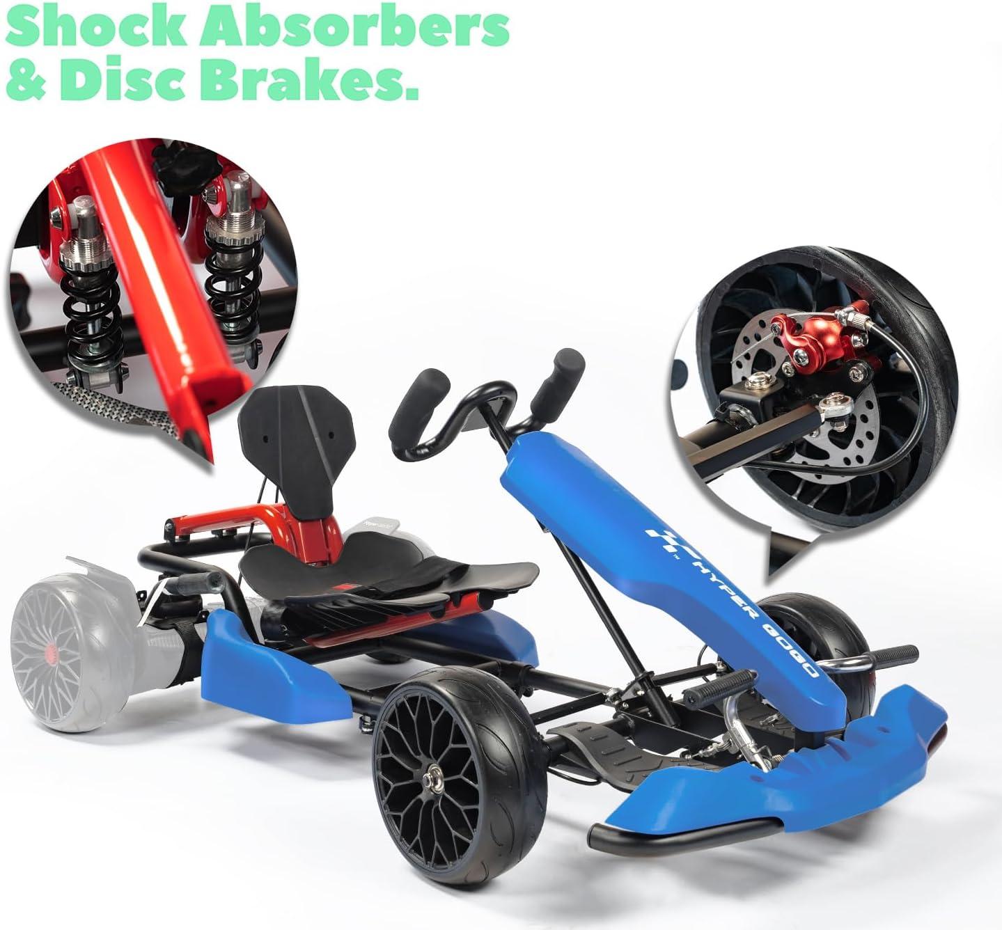 HYPER GOGO GoKart Kit - Hoverboard Attachment - Compatible with All Hover Boards,Blue